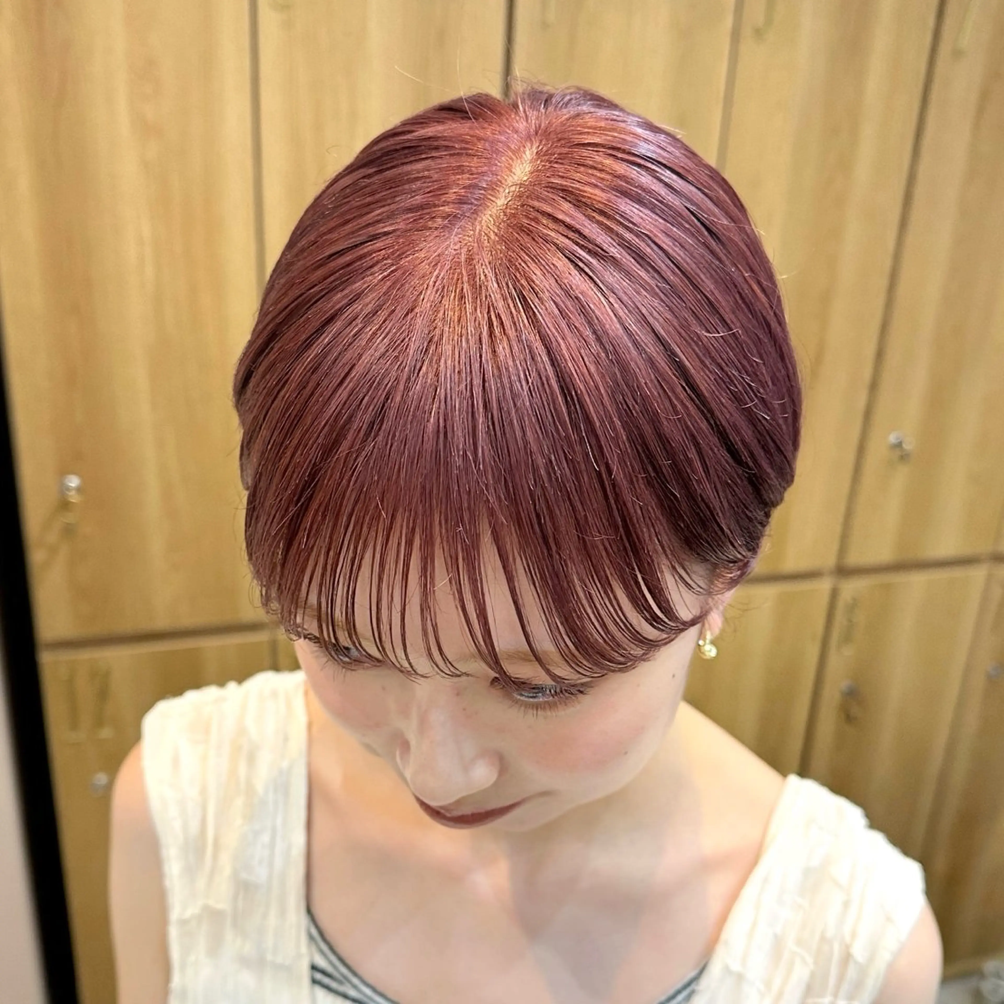 ショート カラー 顔まわり🥨レイヤー /透明感/水口舞奈のヘアスタイル