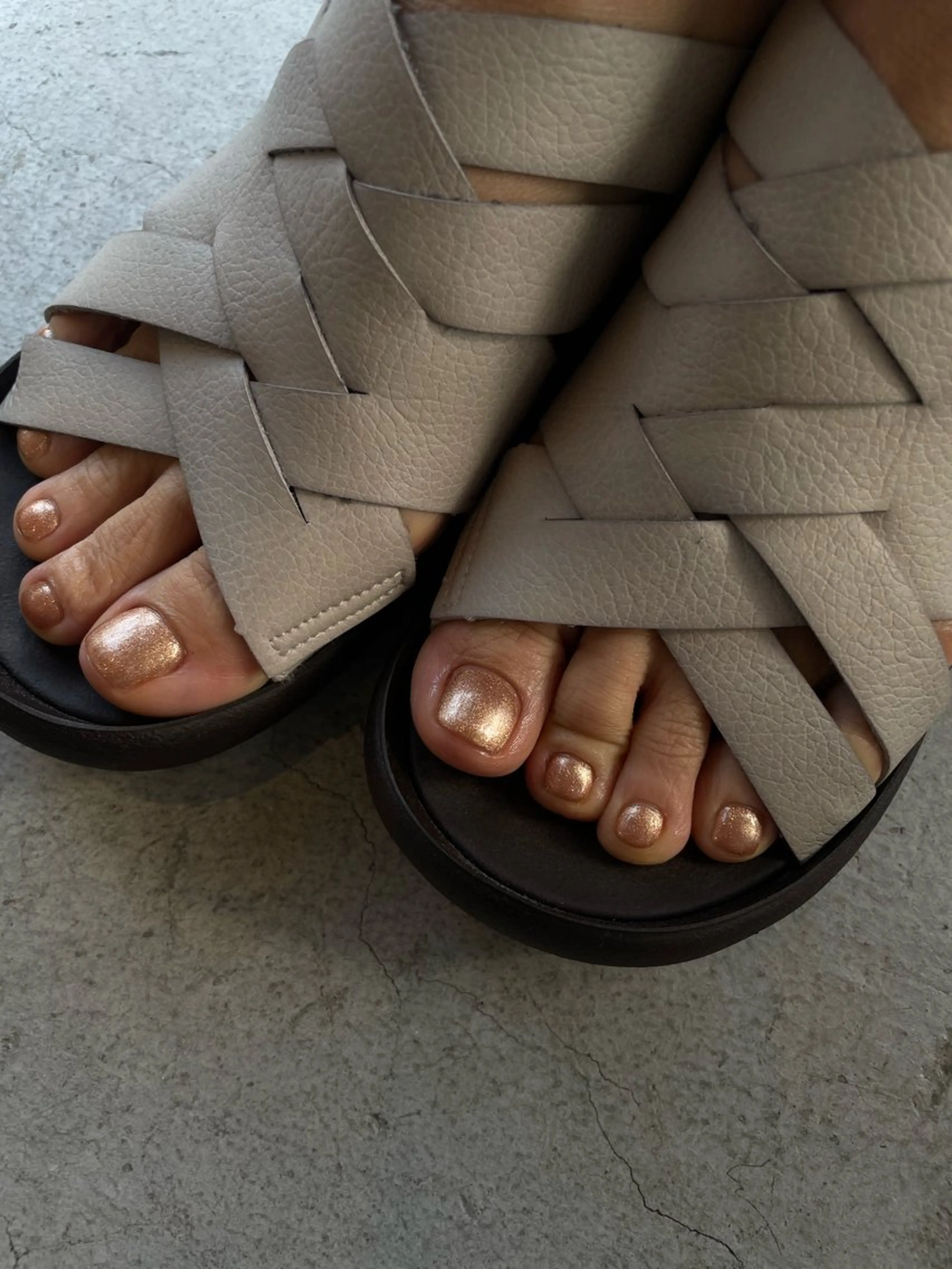 ネイル ラメ(グリッター) オレンジ the 25 Nail所属・tanaka 25nailのネイルデザイン