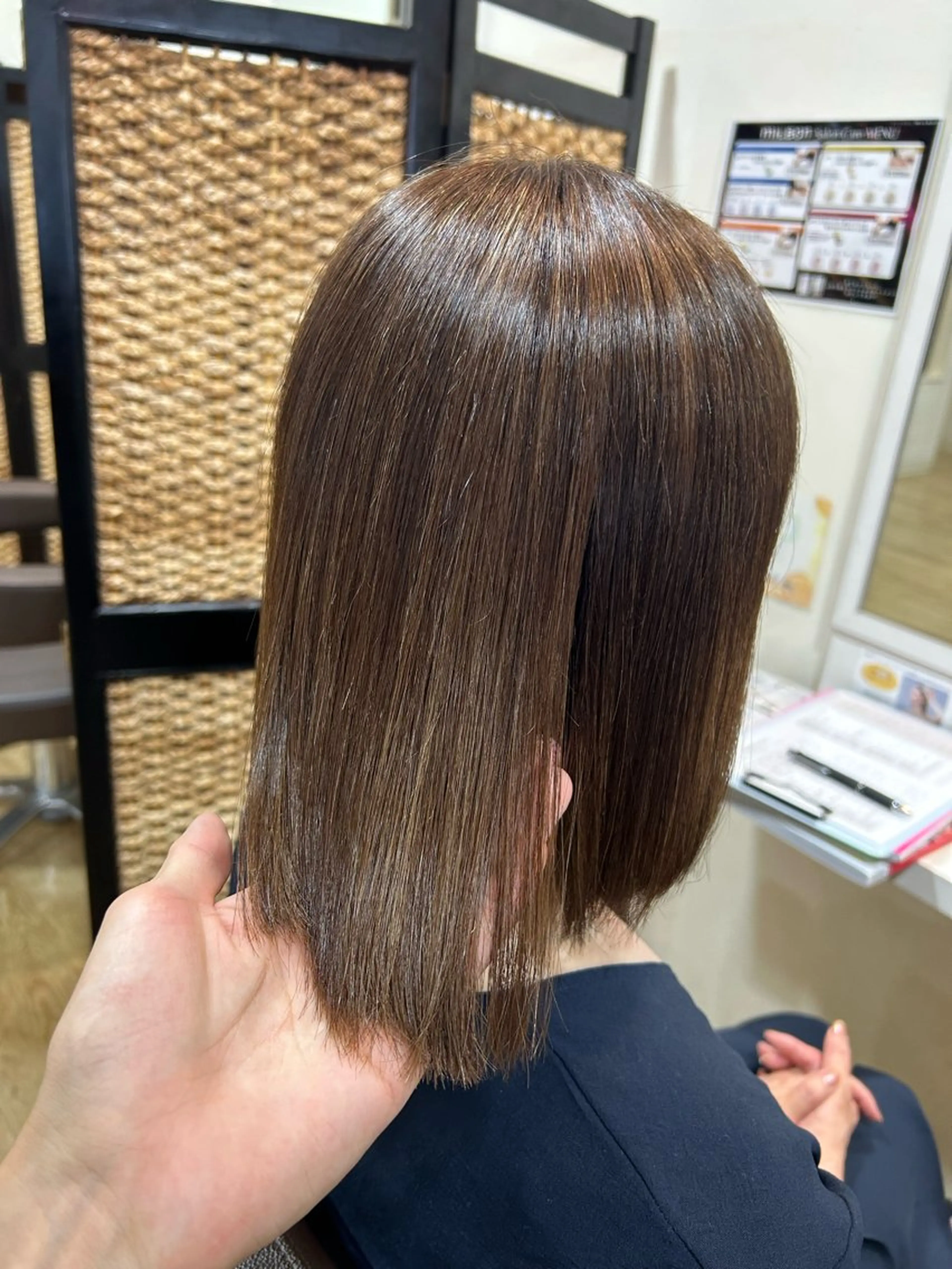 ミディアム 縮毛矯正 縮毛矯正/柔らかツヤ 質感◎蟹江/吉川清保のヘアスタイル