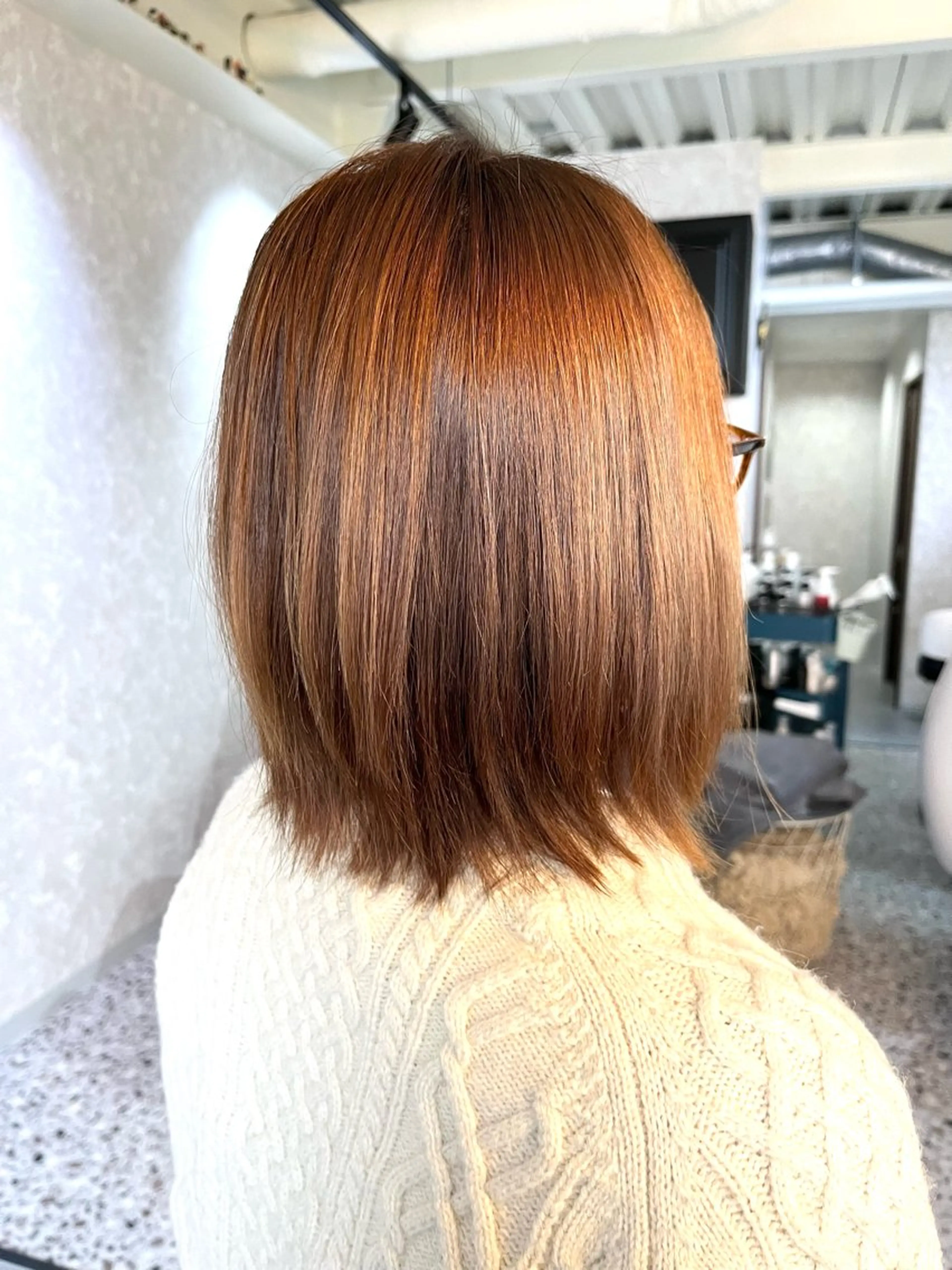 ミディアム カット ヘアカラー 池田 真衣のヘアスタイル