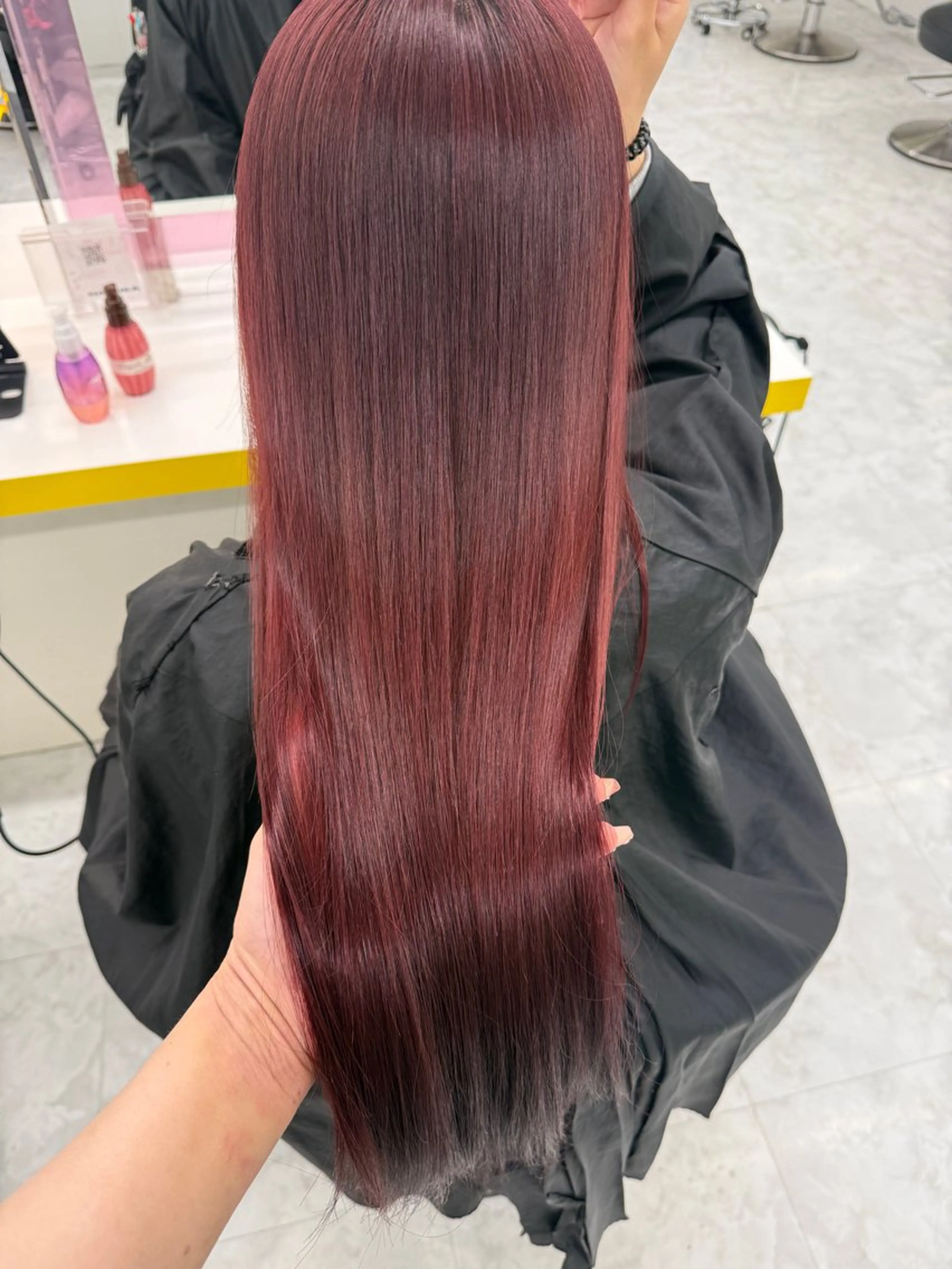ロング カラー ヘアアレンジ ブリーチ ダブルカラー レッドカラー 髪質改善 ヘアカラー トリートメント ヘアセット 🎀Girly艶髪カ ラー🎀Harukaのヘアスタイル