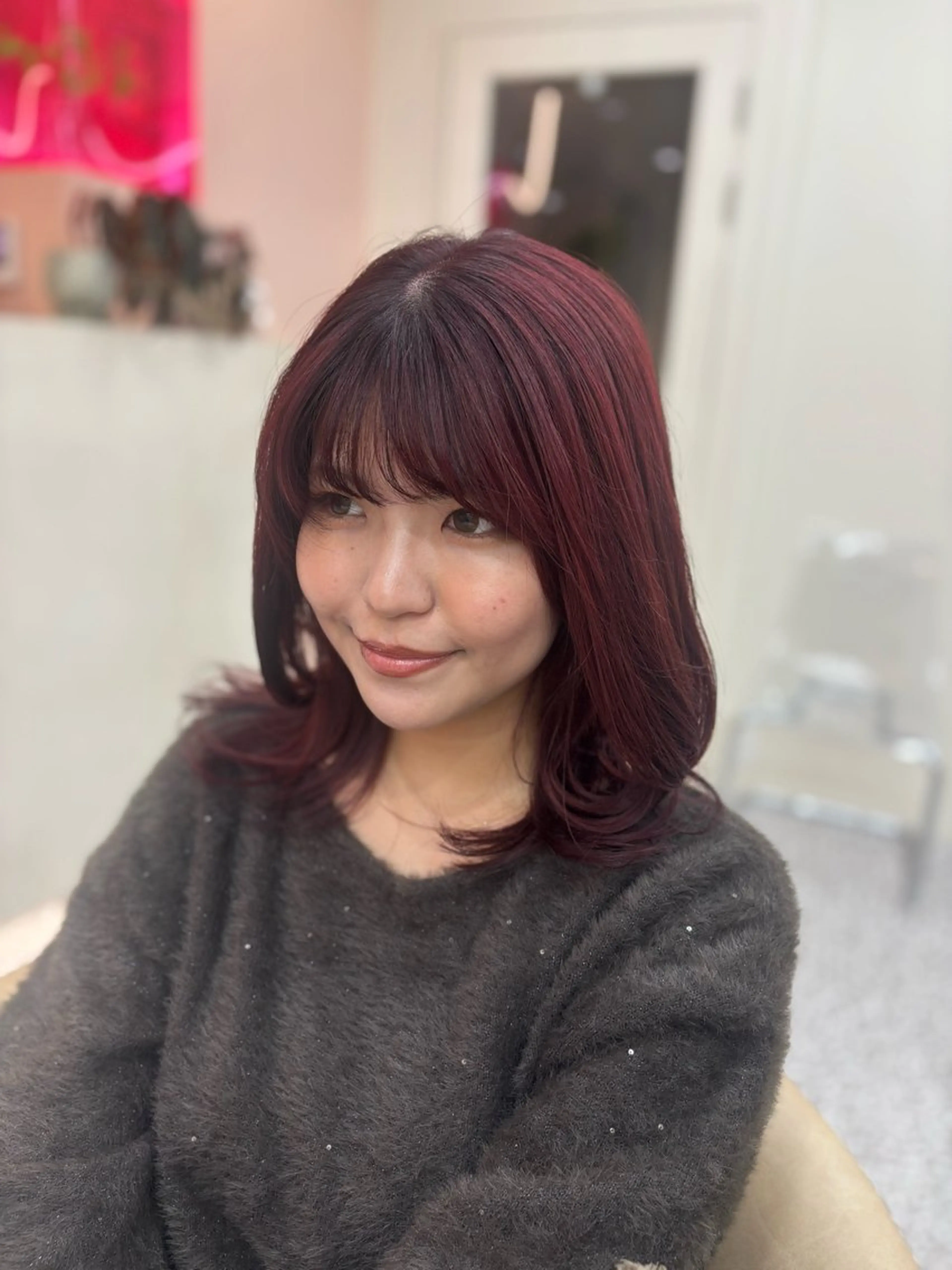 カラー グレージュ🩶 脱白髪染め🎀ヒナのヘアスタイル
