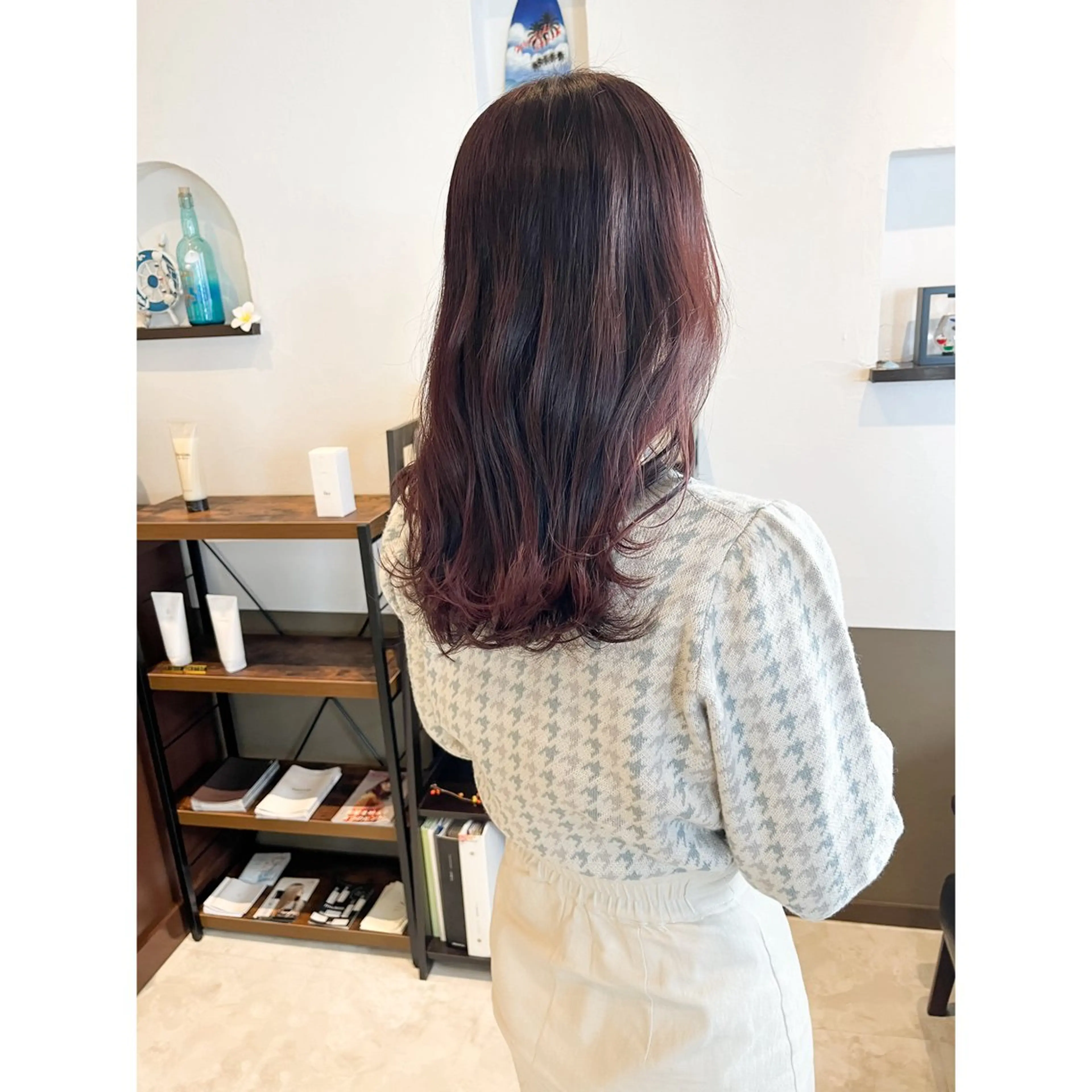 セミロング カラー 坂井田 浩樹のヘアスタイル