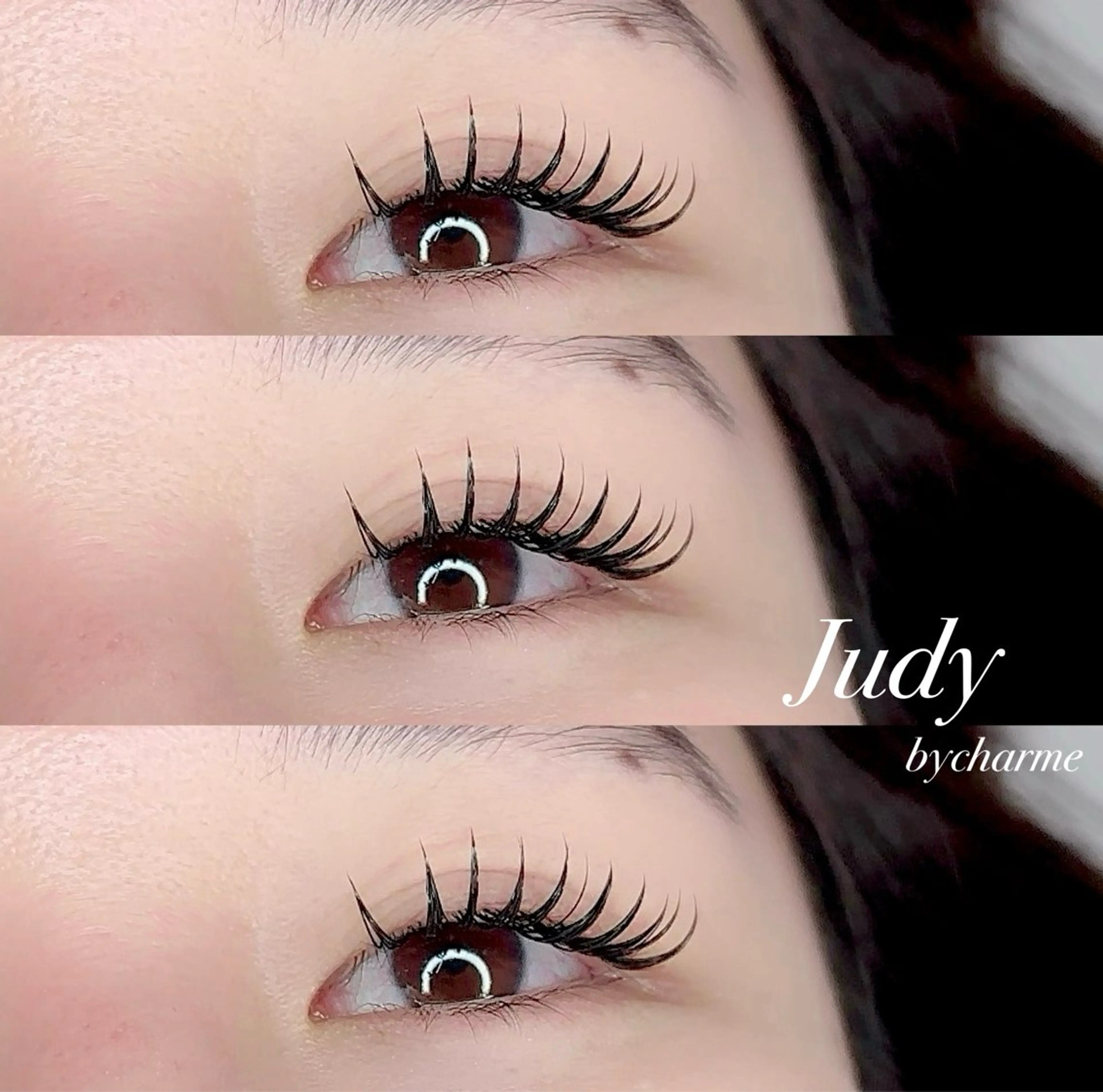マツエク・マツパ 付け放題 フラットラッシュ パリジェンヌラッシュリフト アップワードラッシュ マツエク Judy by charmeのマツエク・マツパデザイン