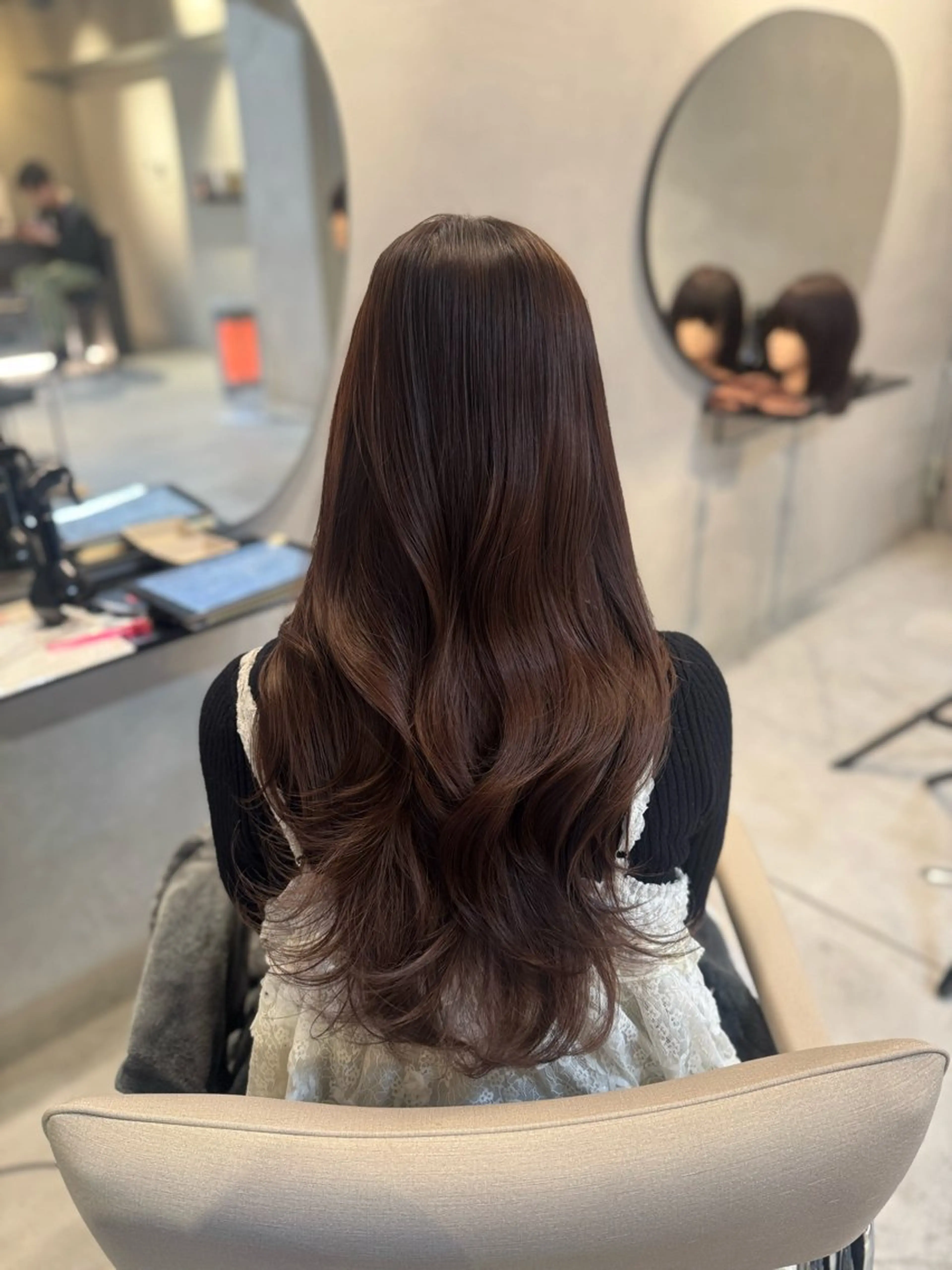 セミロング ヘアカラー 韓国風特化/透明感 カラー/ゆうり🏐のヘアスタイル