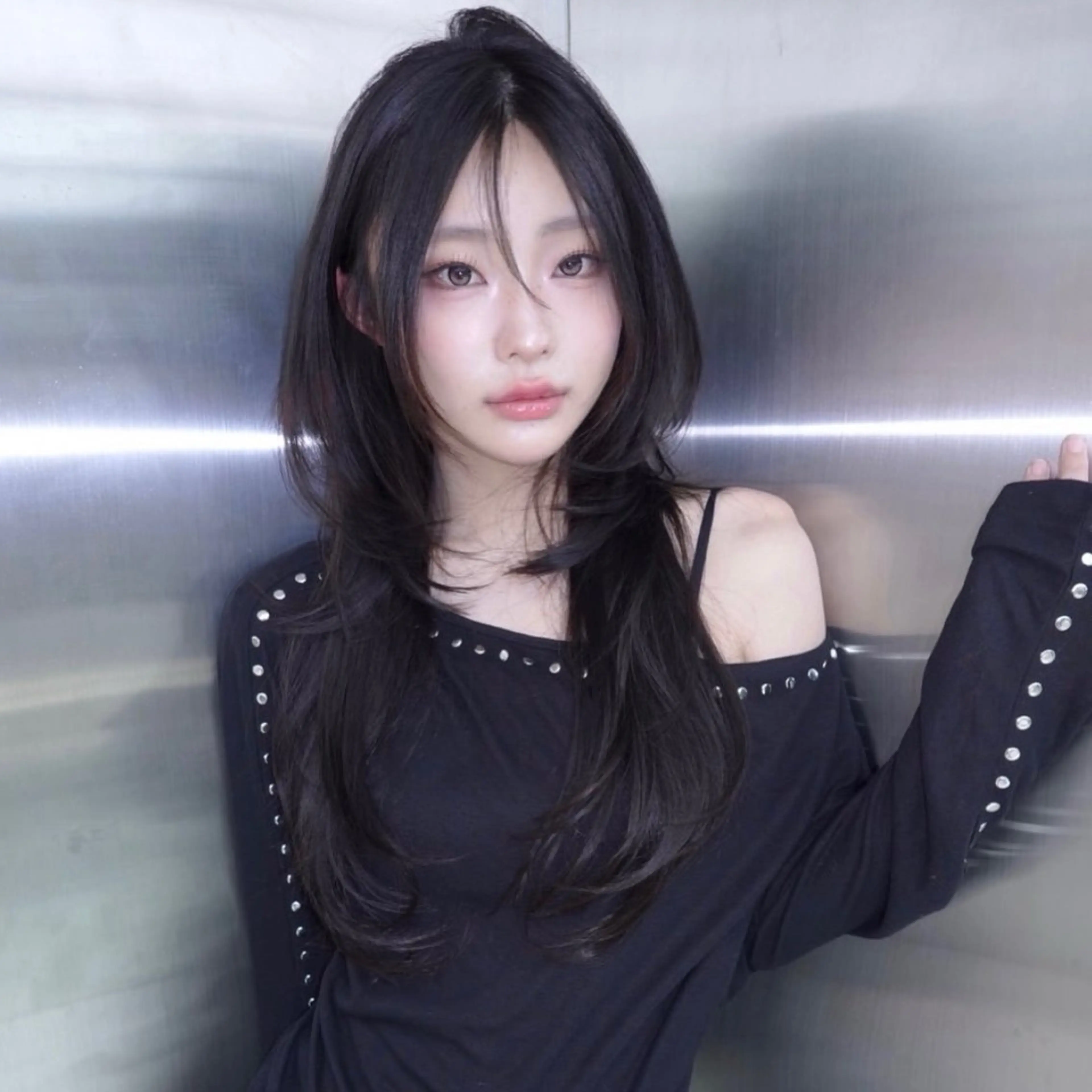 ロング くびれヘア 顔周りカット ハイレイヤー 韓国風ヘア レイヤーカット カット トリートメント Nao/ 大宮/レイヤーカットのヘアスタイル