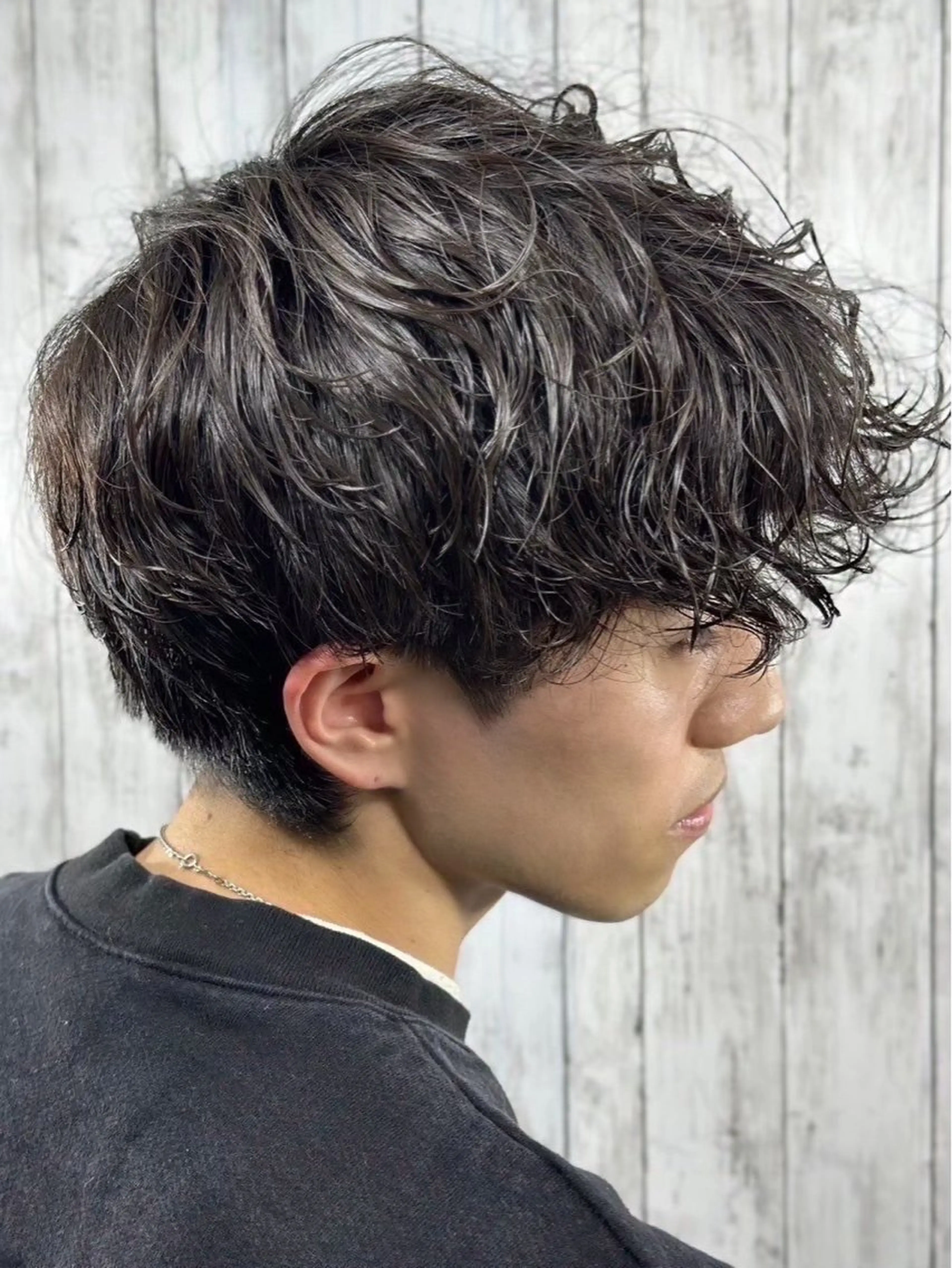 ミディアム パーマ ヘアアレンジ メンズ カット パーマ ヘアセット ヒロ銀座ヘアーサロン東京八重洲所属・⚡️メンズ特化⚡️ 倉林 隼大のヘアスタイル