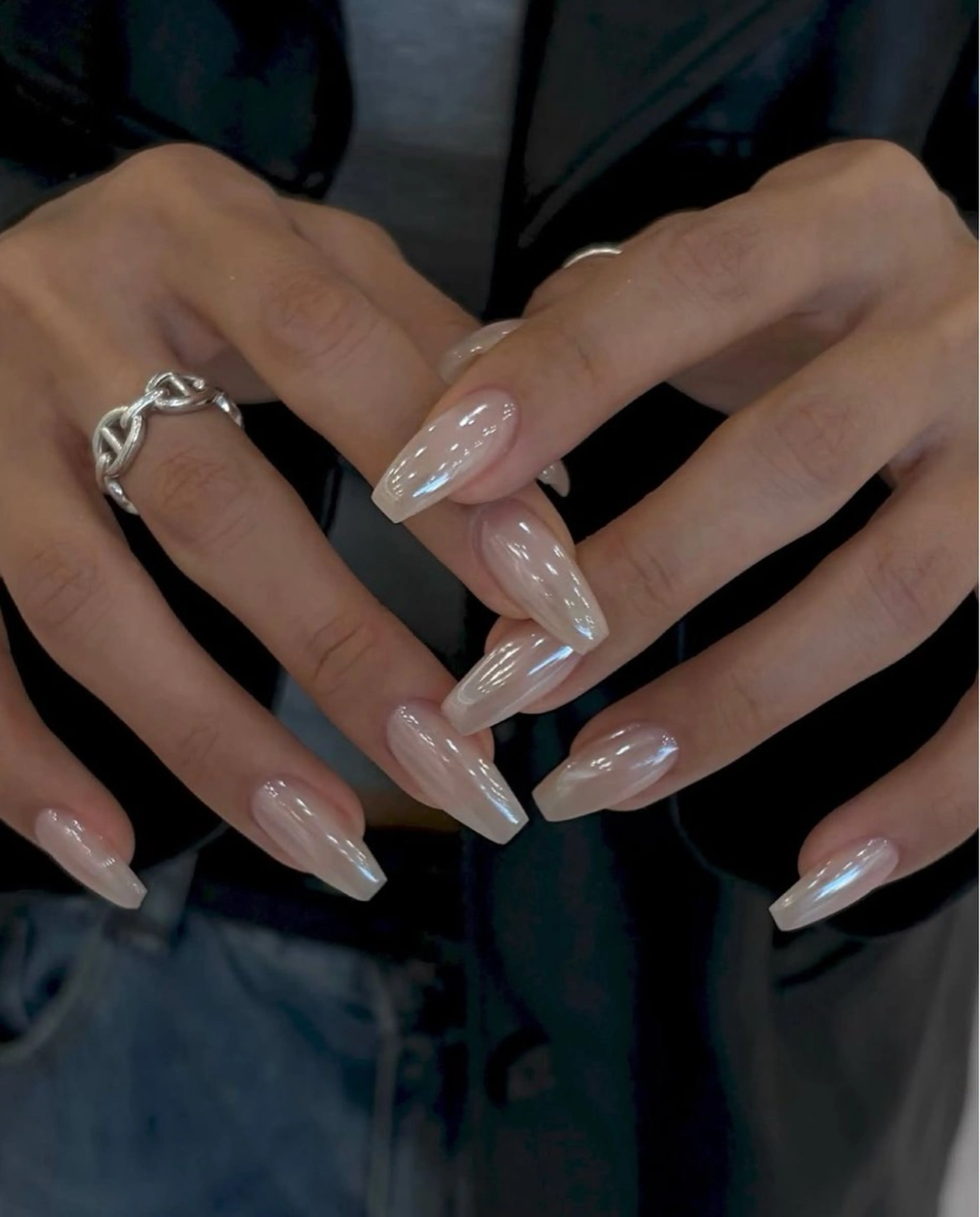 ネイル 韓国ネイル 持ち込み ニュアンスネイル ネイルチップ 冬ネイル LISA ANA.CHUOのネイルデザイン