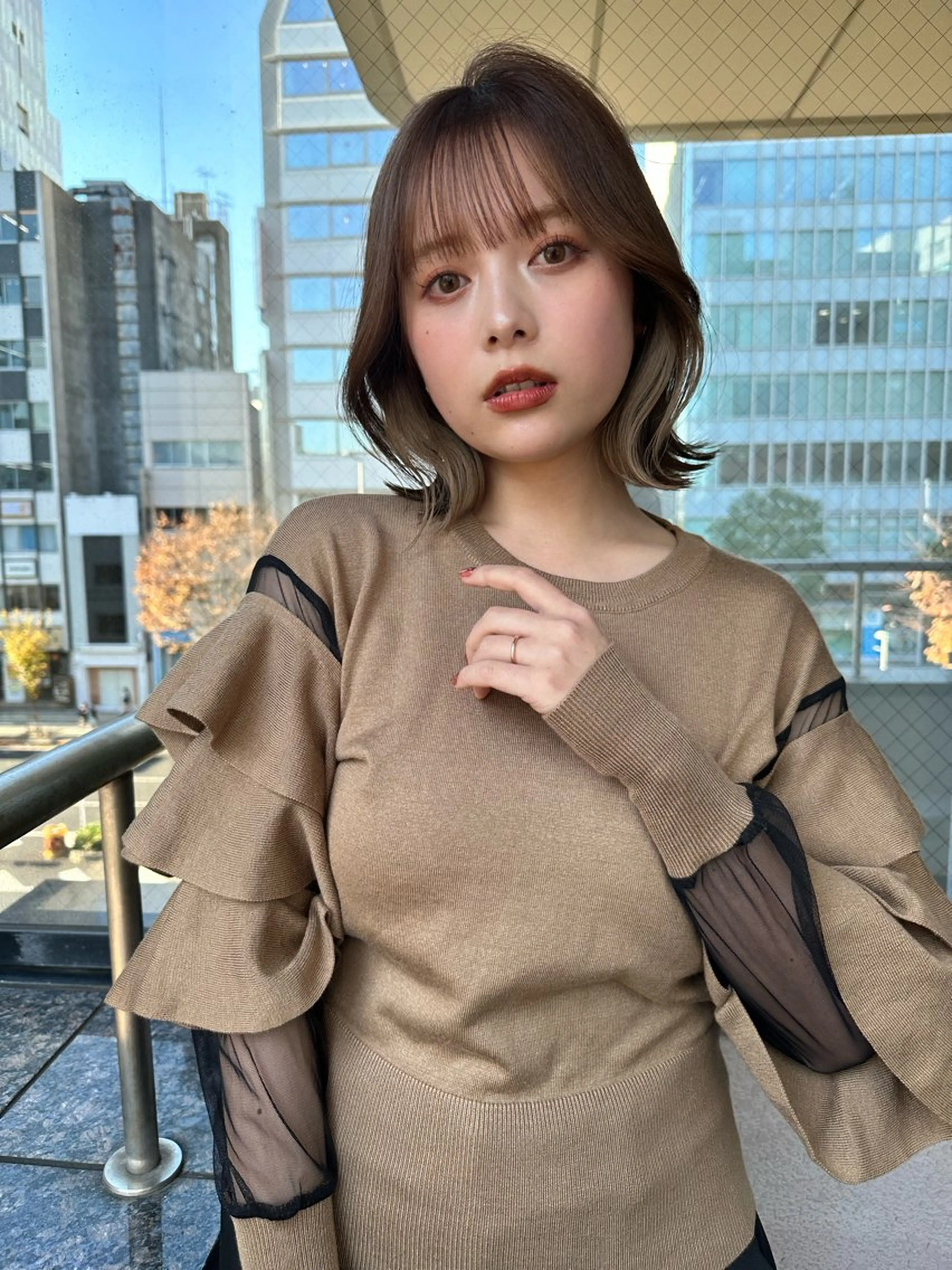 ミディアム 前髪顔まわりカット 🌈中村海聖のヘアスタイル