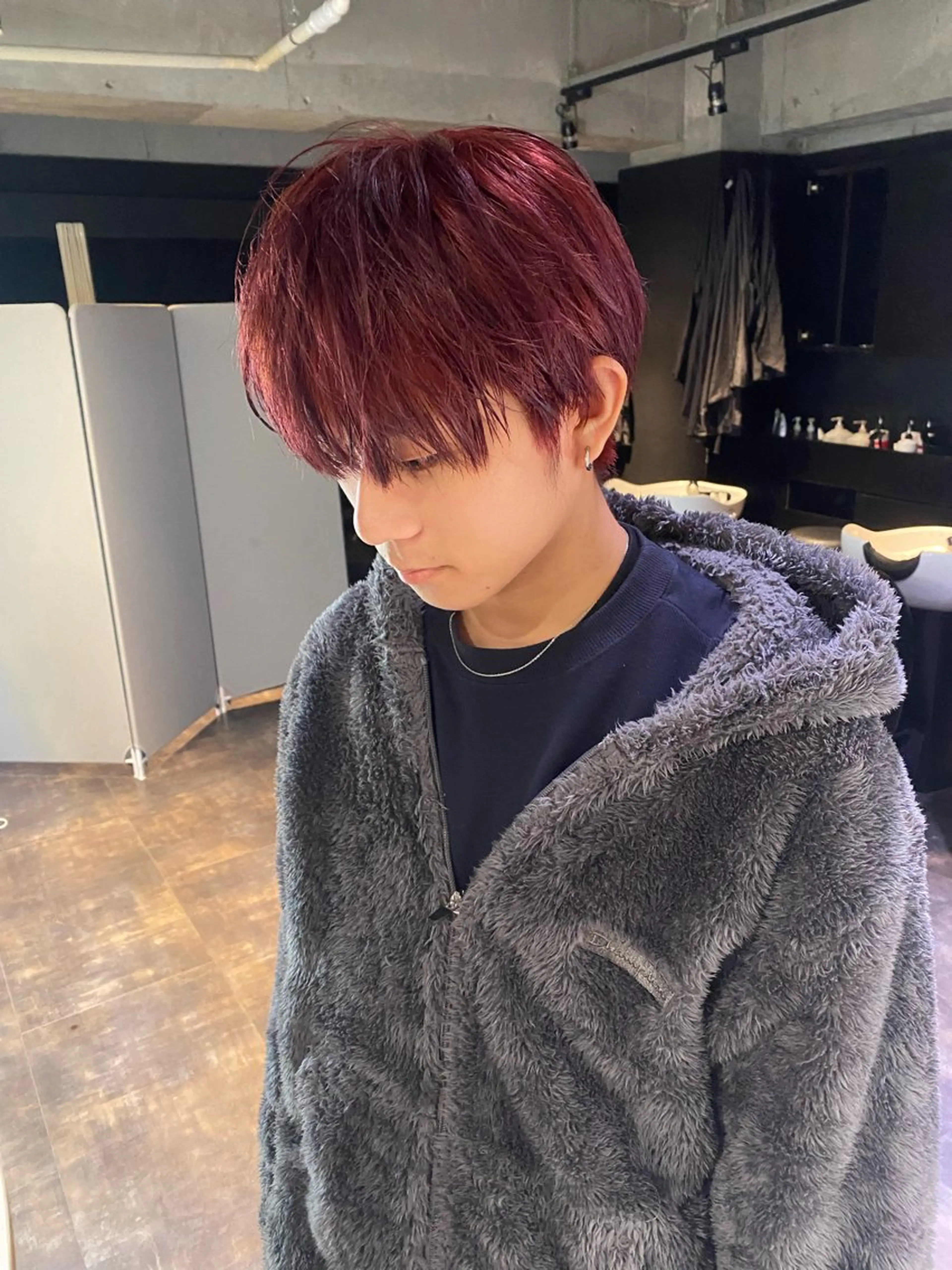 ショート カラー メンズ メンズハイトーン ハイトーンカラー 心斎橋/髪質改善 /ブリーチ/ショウマのヘアスタイル