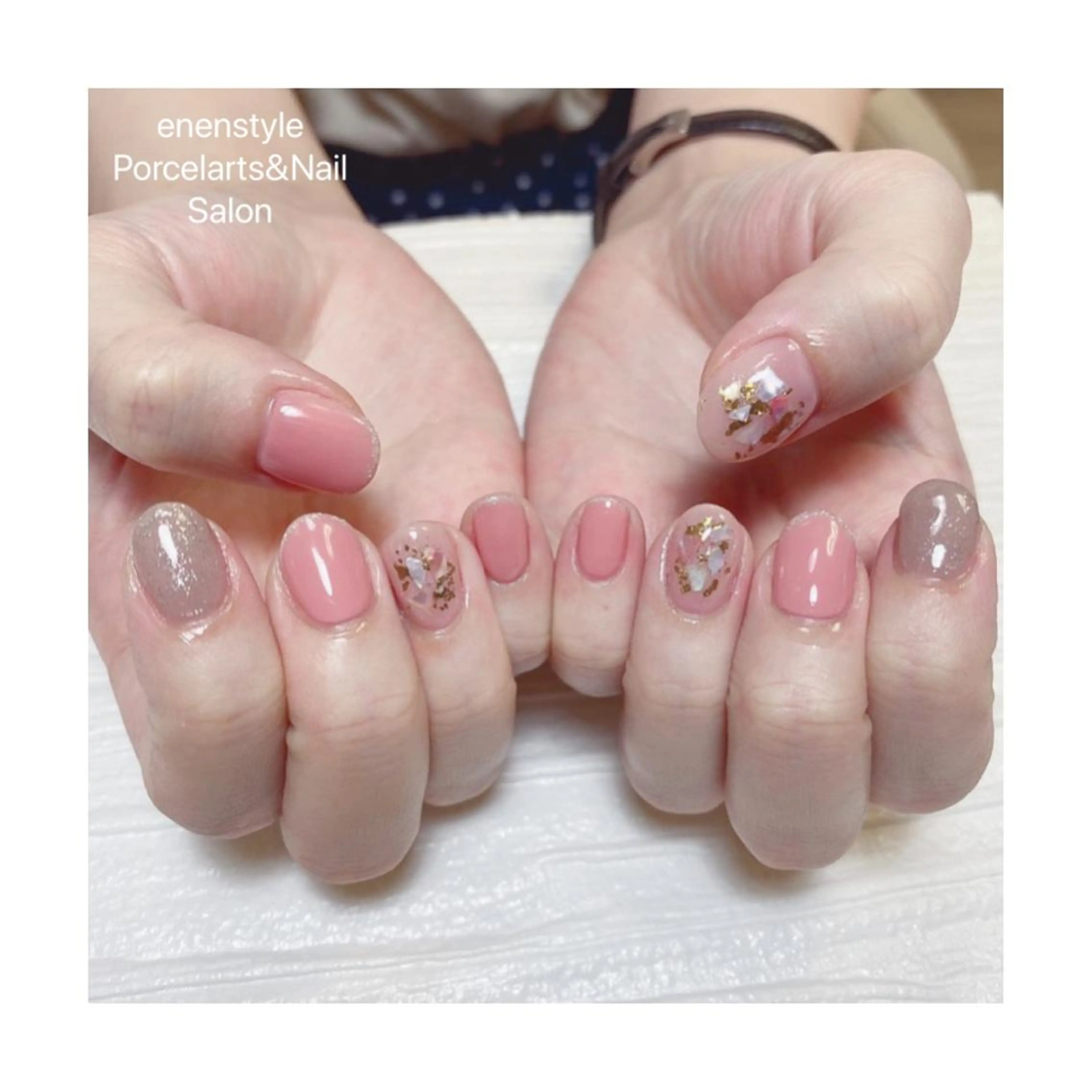 ショート ネイル ハンドネイル 👑enen style👑のネイルデザイン