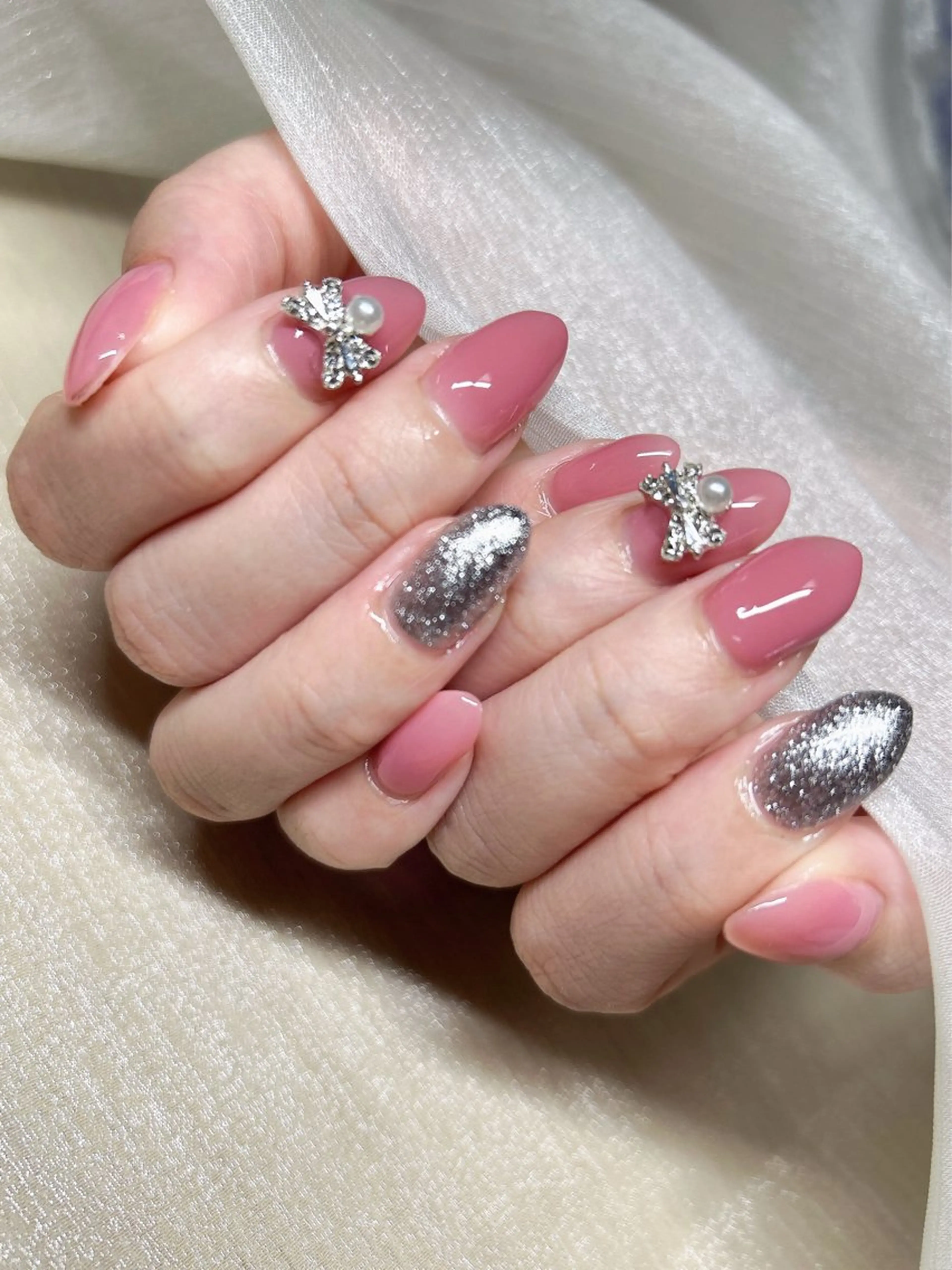 ネイル ワンカラーネイル ピンク シンプルネイル 春ネイル LUKA NAILのネイルデザイン
