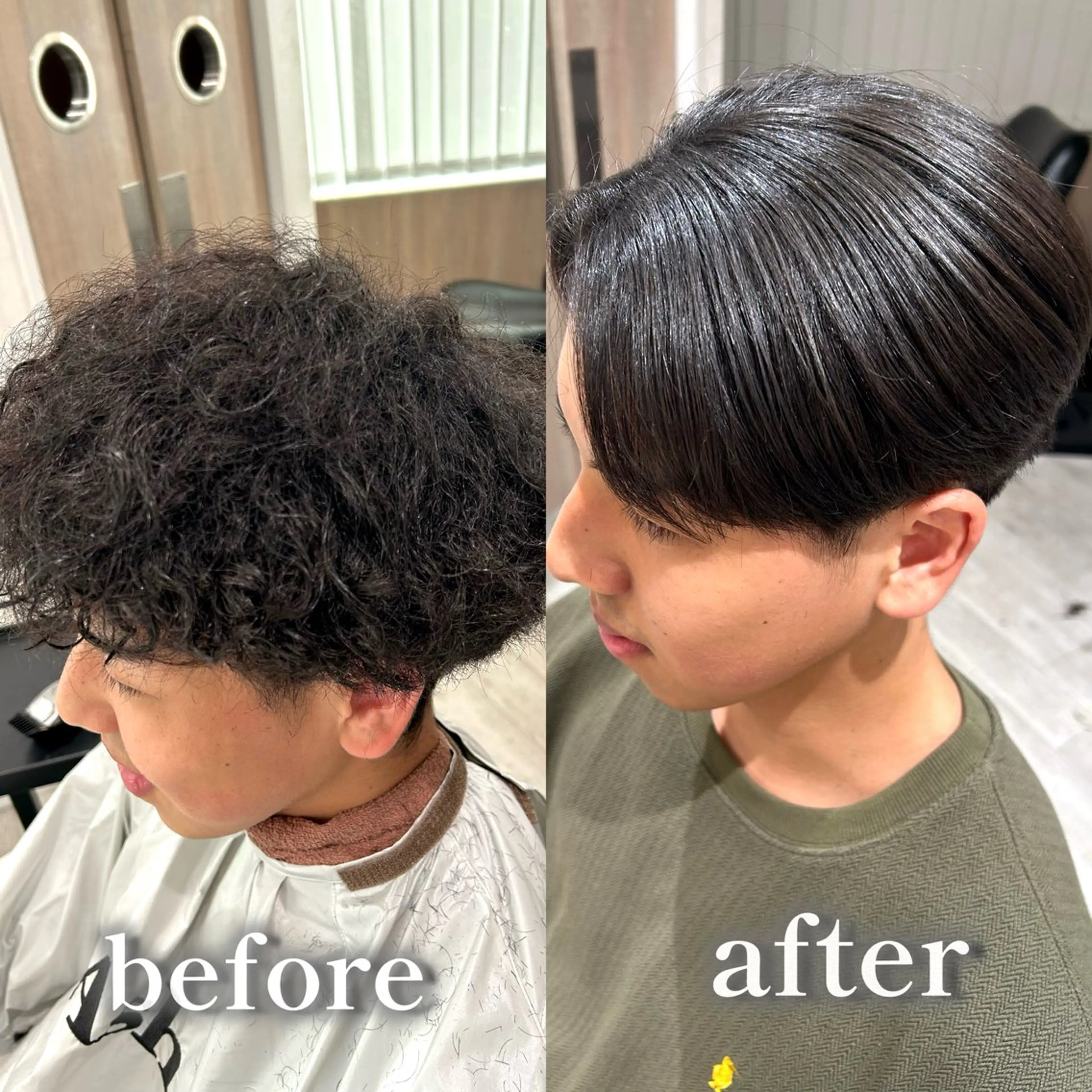 パーマ メンズ 縮毛矯正 カット 縮毛矯正 《艶髪質改善》 かのん☽⑅ ˖のヘアスタイル