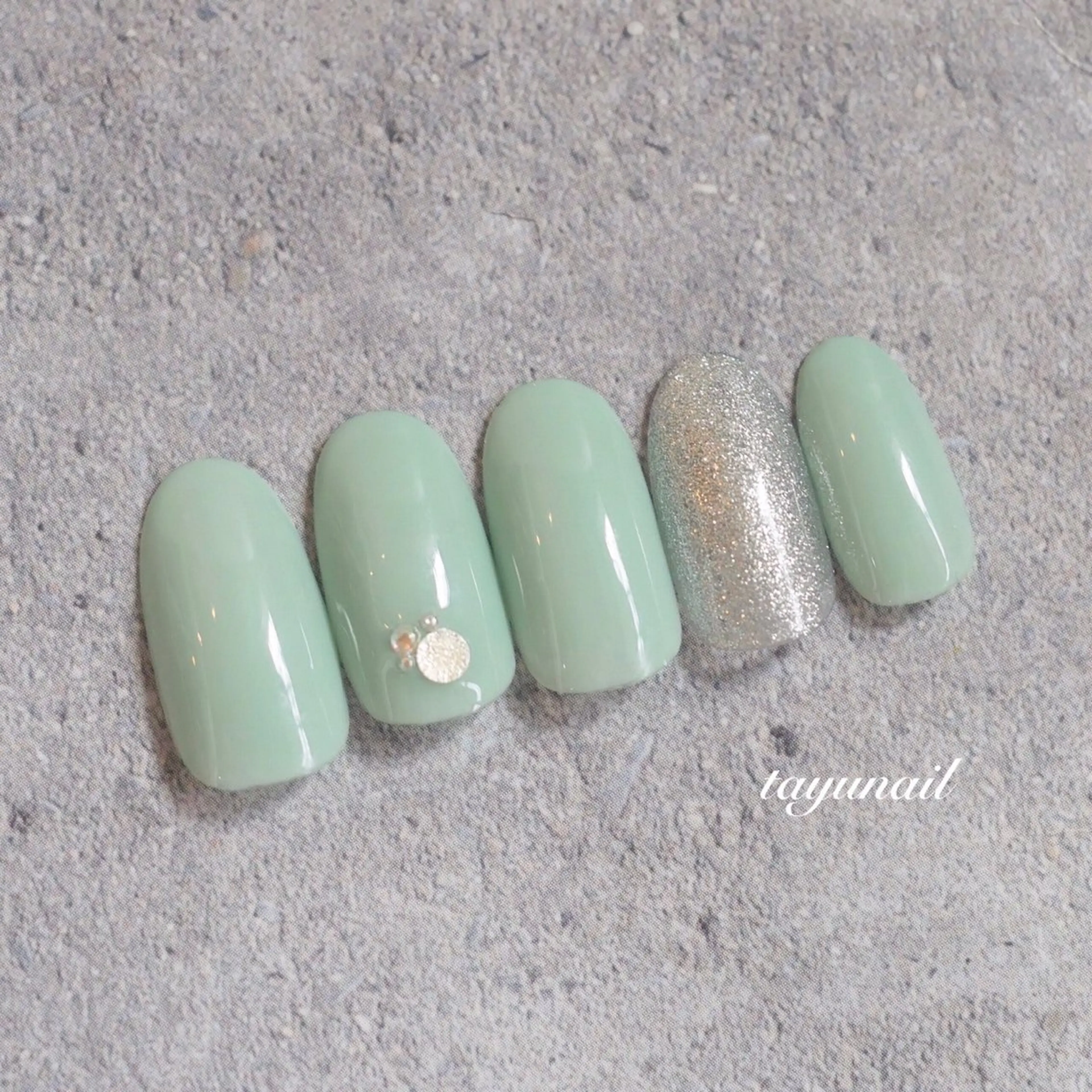 ネイル アートネイル ジェルネイル パラジェル シンプルネイル 春ネイル ハンドネイル ネイルサロン・ネイルスクール　たゆnail所属・ネイルサロン 【たゆnail】のネイルデザイン