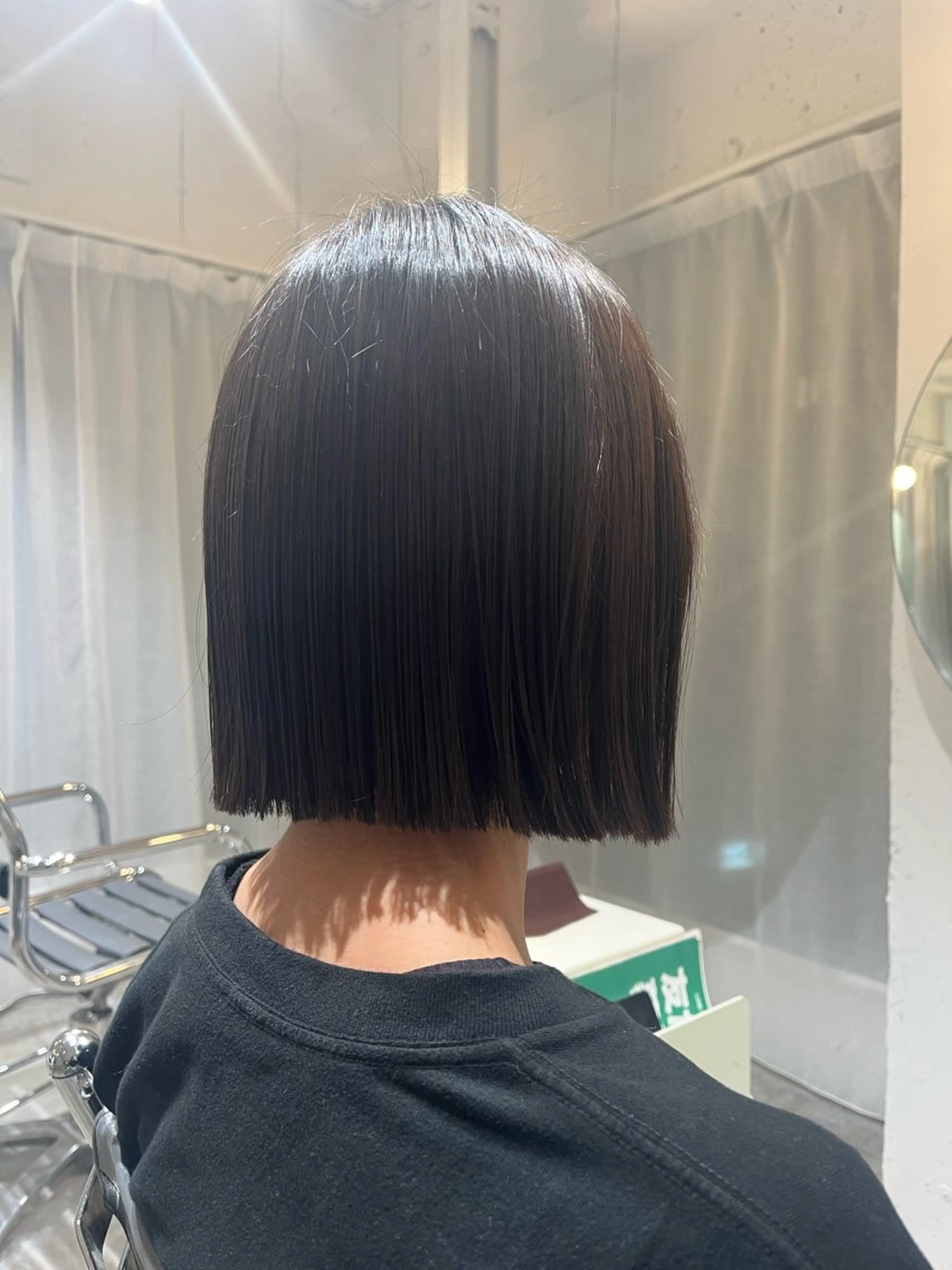 ミディアム 切りっぱなしボブ ボブ 川口 祐弥のヘアスタイル