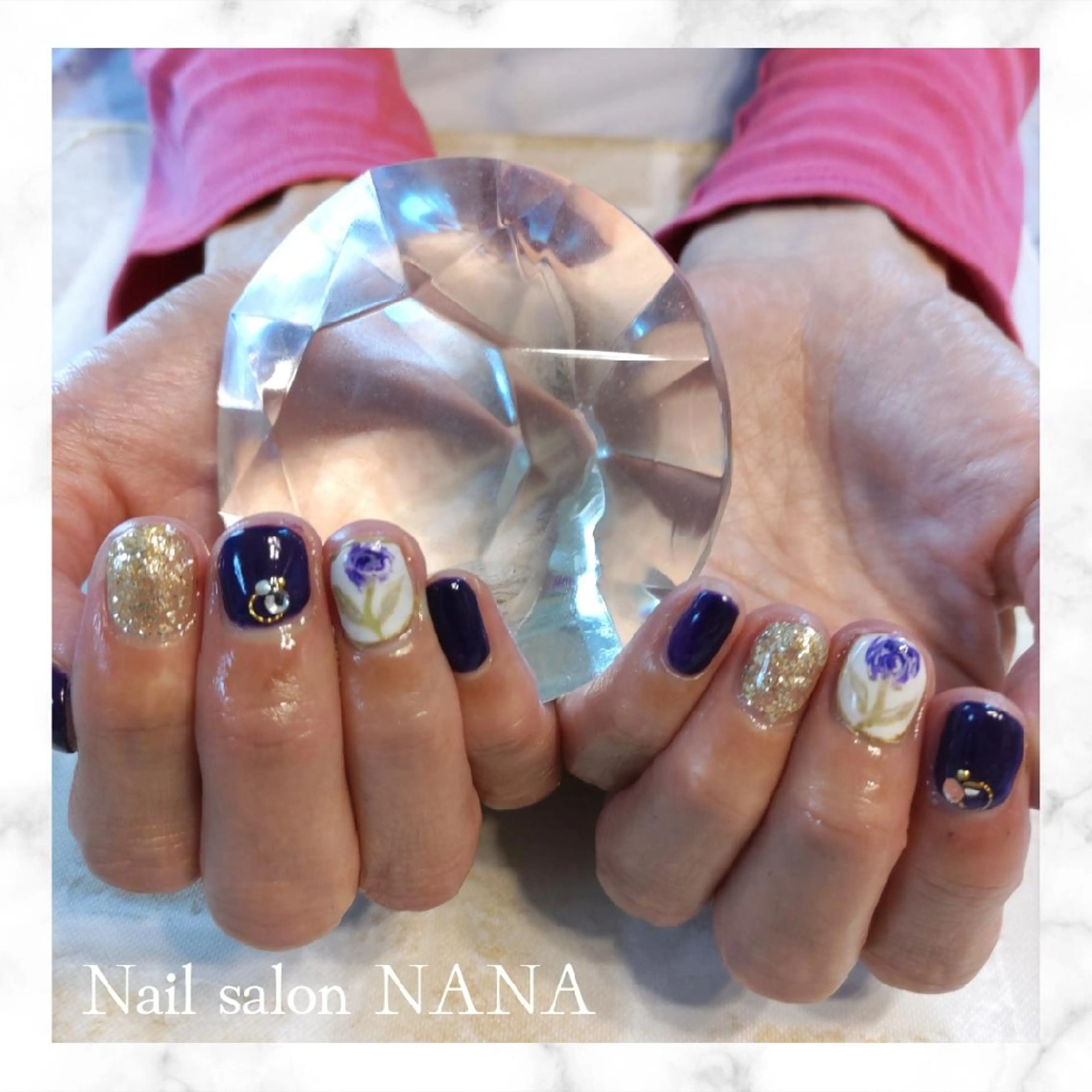 ネイル パープル ハンドネイル nail salon  nanaのネイルデザイン