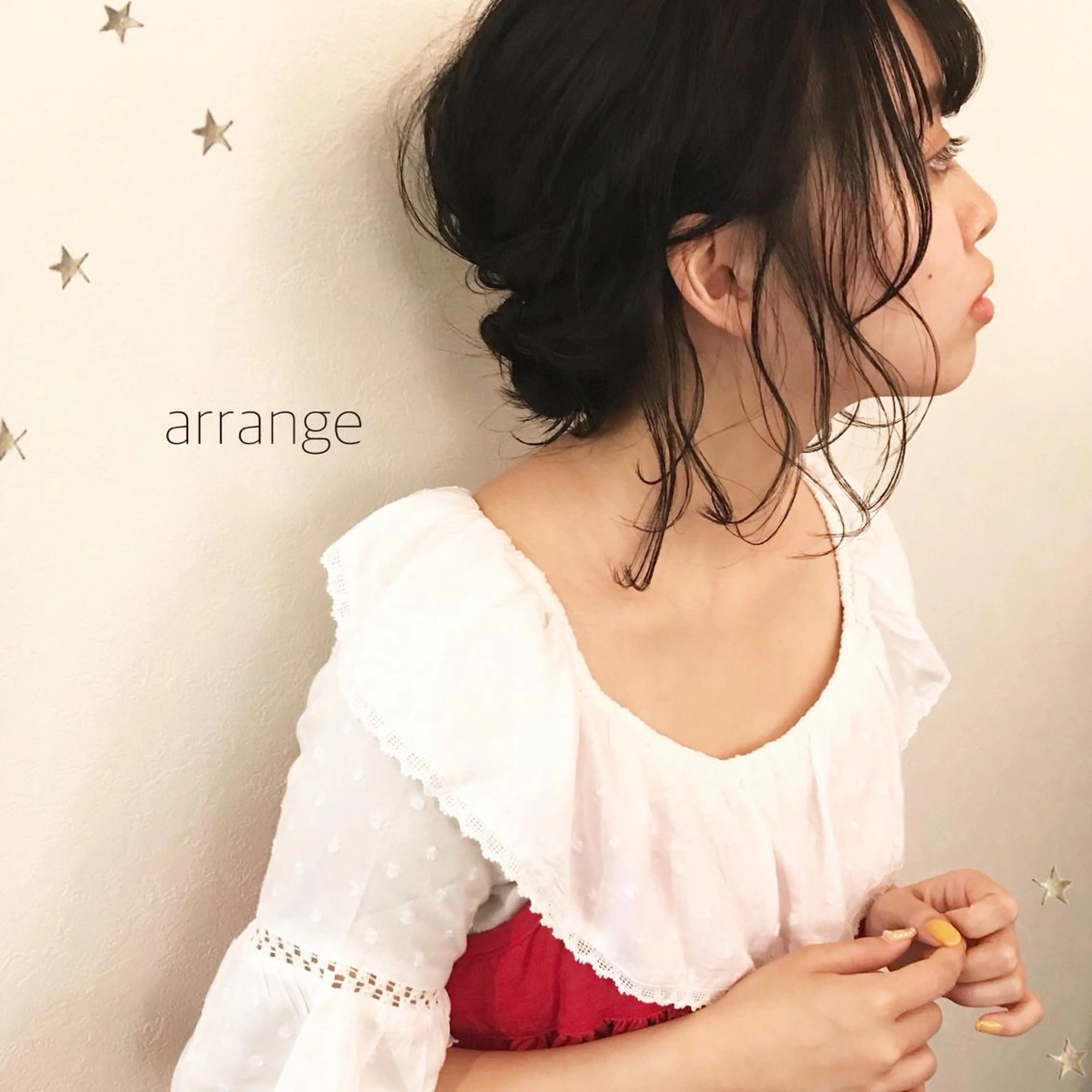 ミディアム ヘアアレンジ 市川 千夏のヘアスタイル