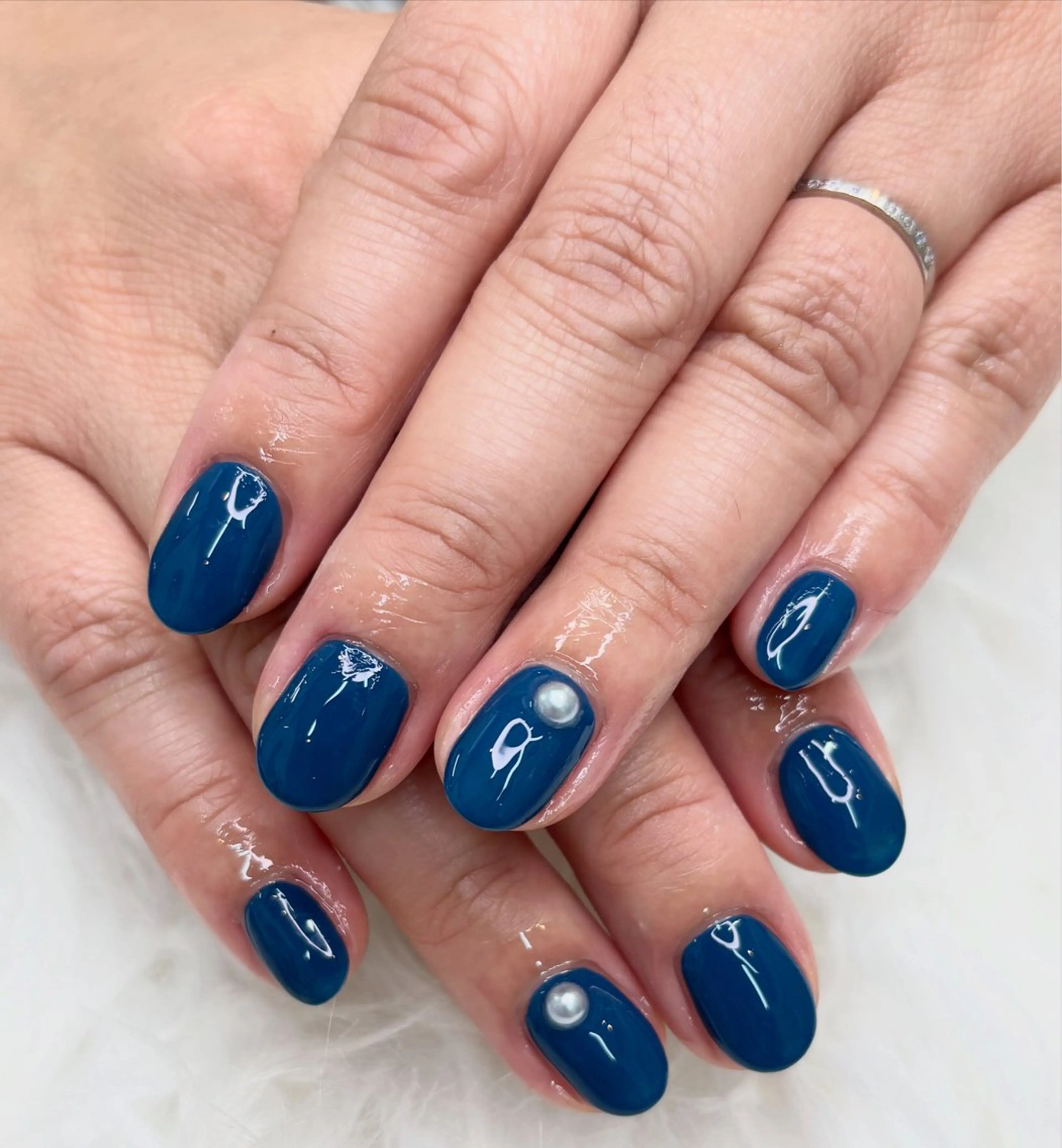 ネイル ブルー ネイビー シンプルネイル 春ネイル 夏ネイル M Hのネイルデザイン