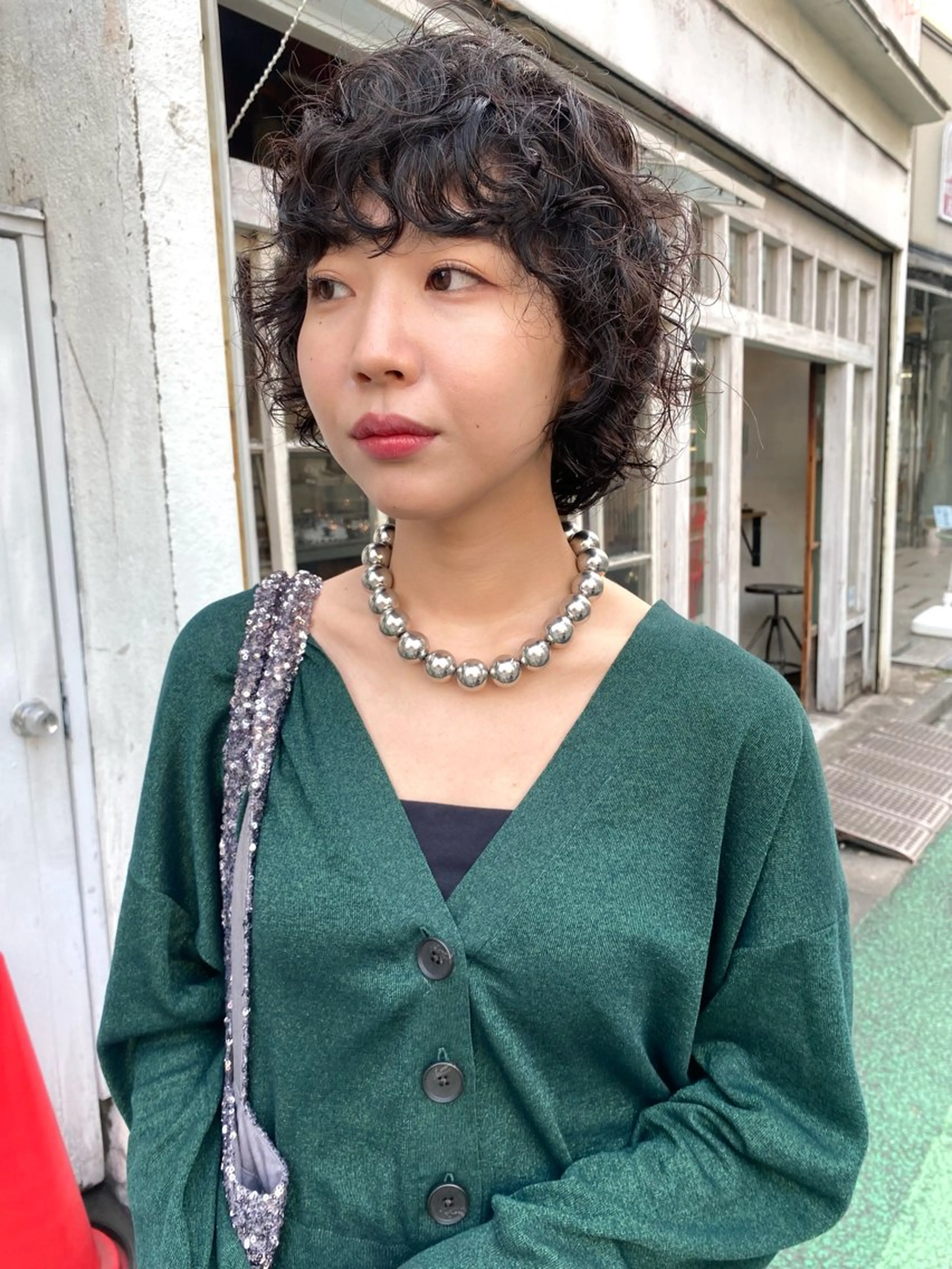 ショート パーマ カット パーマ トリートメント 森貴裕/ベージュ/ パーマ/オリーブのヘアスタイル