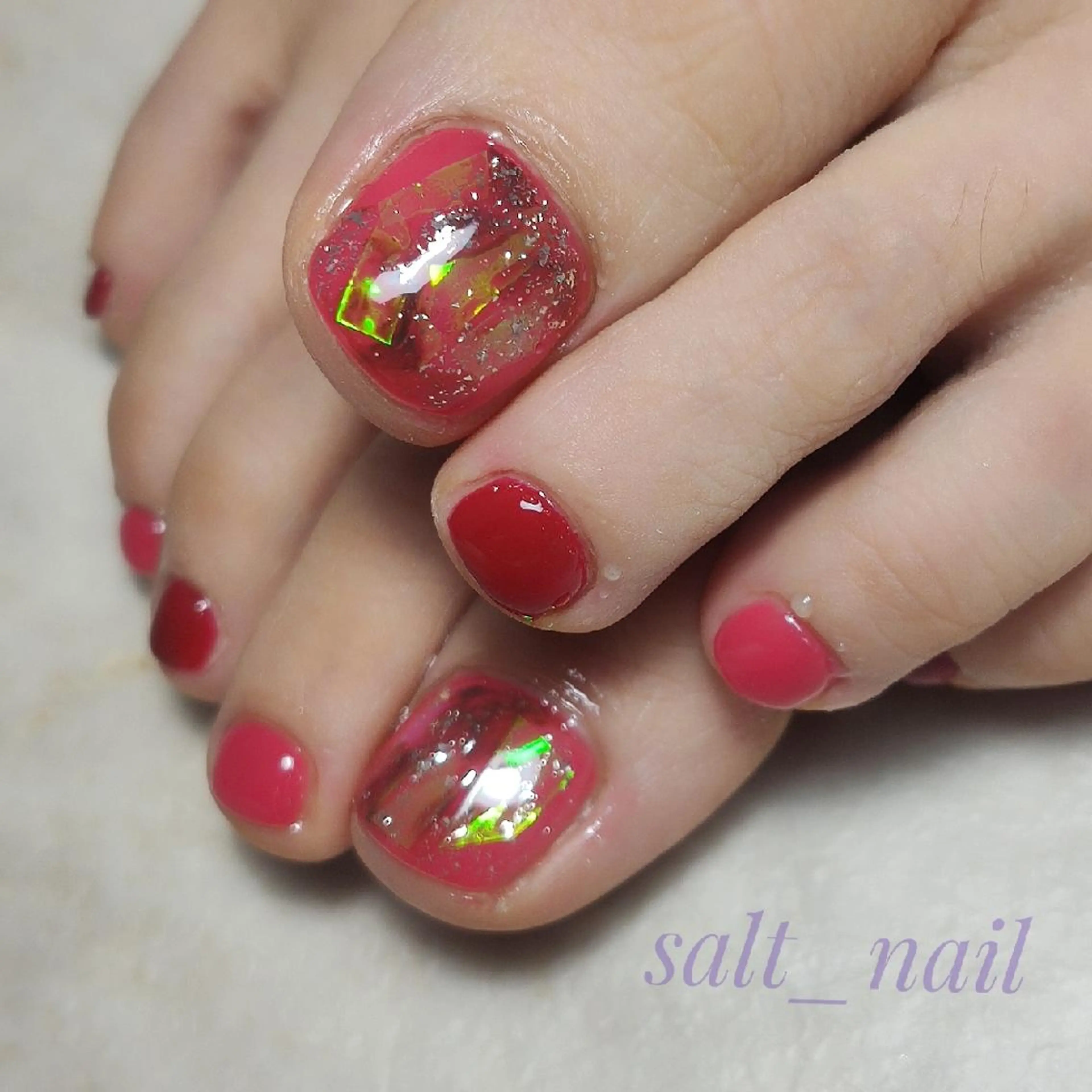 ネイル オーロラネイル 個人サロン saltnailのネイルデザイン