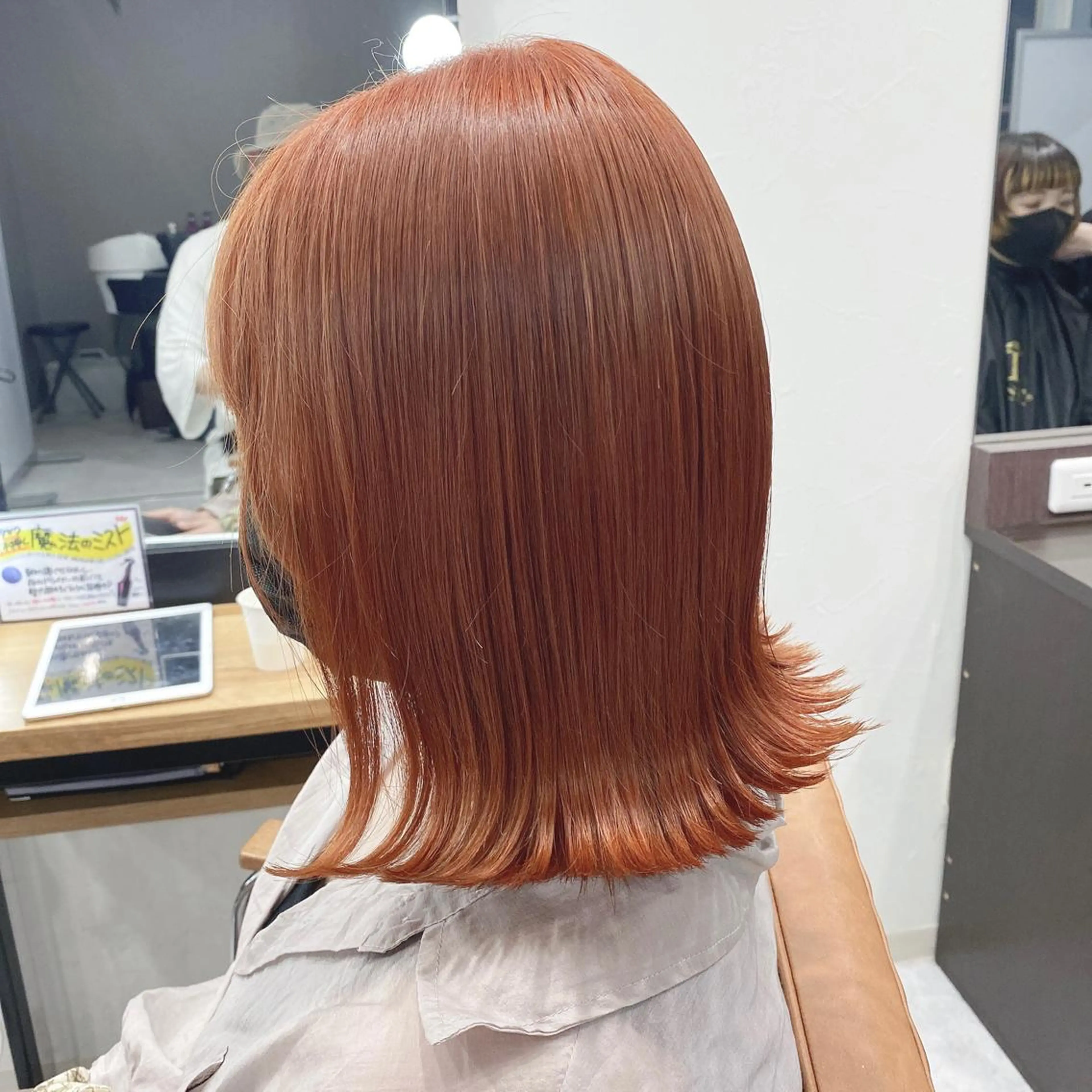 ミディアム カラー ヘアアレンジ メンズ オレンジ カット ヘアカラー トリートメント ダブルカラー特化💍 tiam💍韓国ヘアのヘアスタイル