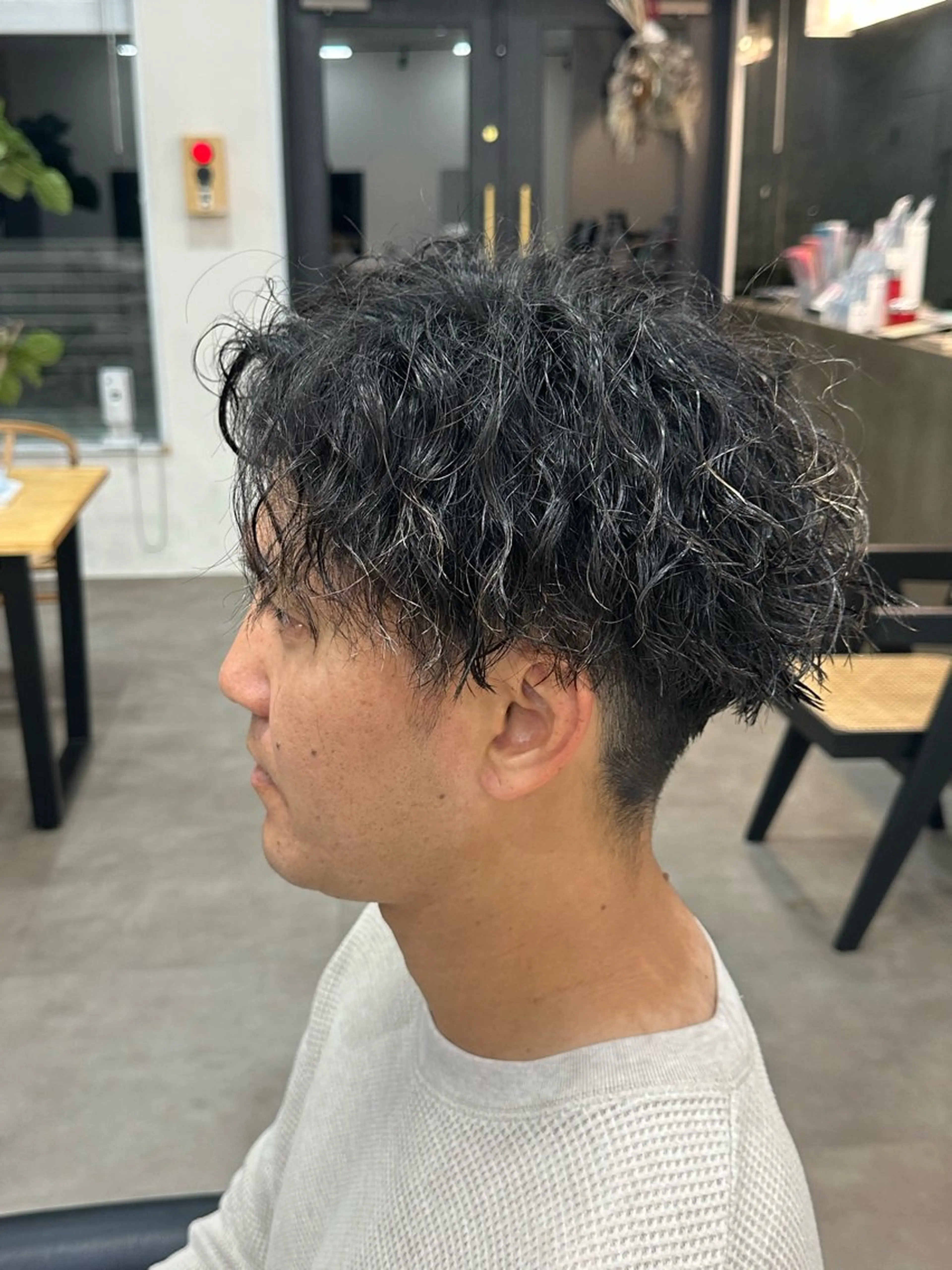 カラー パーマ メンズ センターパート 熊本メンズ/嘉島 /坂嶋大飛のヘアスタイル