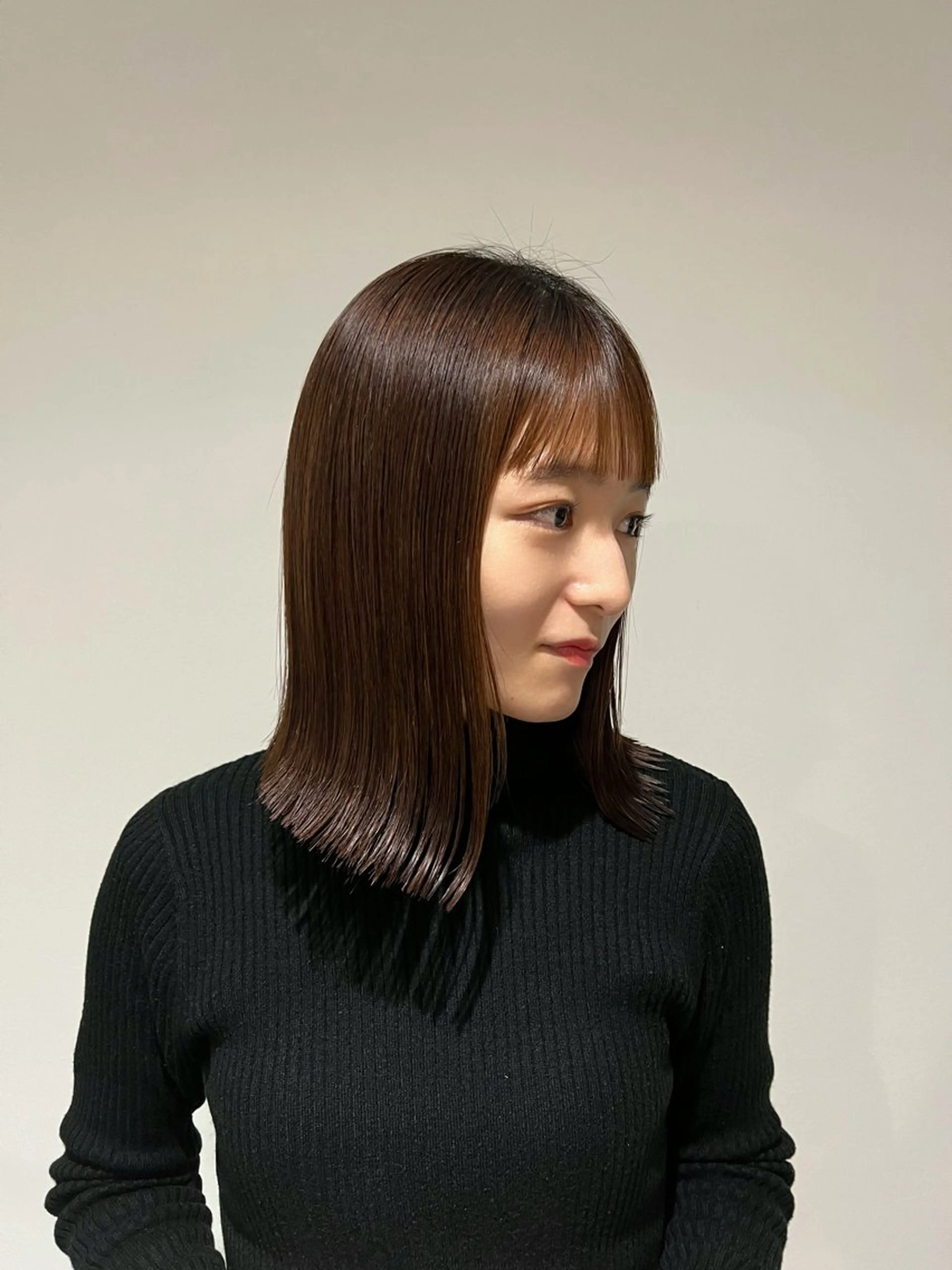 ミディアム ボブ 外ハネヘア 艶髪/髪質改善 【熊野隼人】のヘアスタイル