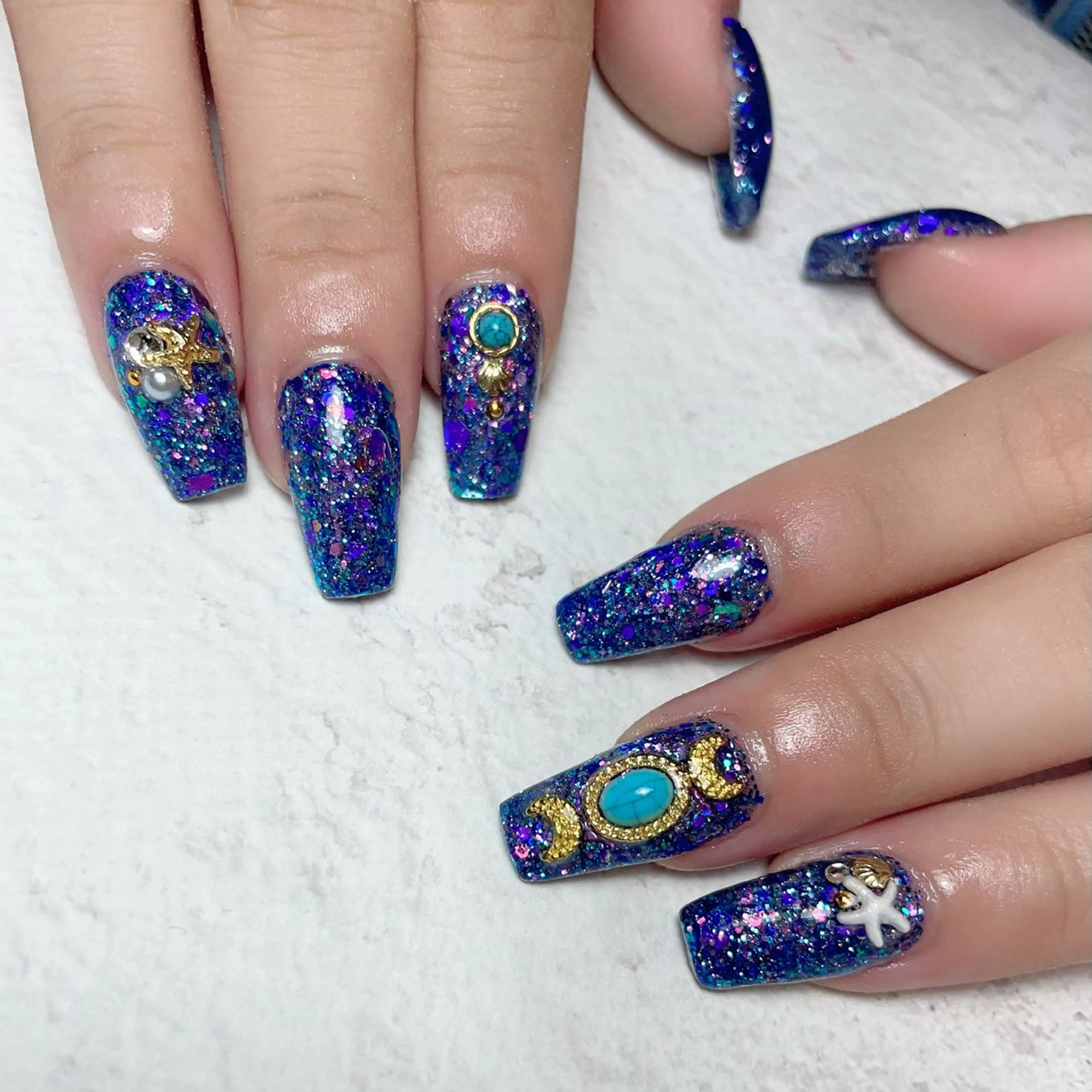 ネイル アートネイル ストーンネイル ネイルサロンfeel茂原店所属・Feel ‪‪☺︎‬Yuriaのネイルデザイン