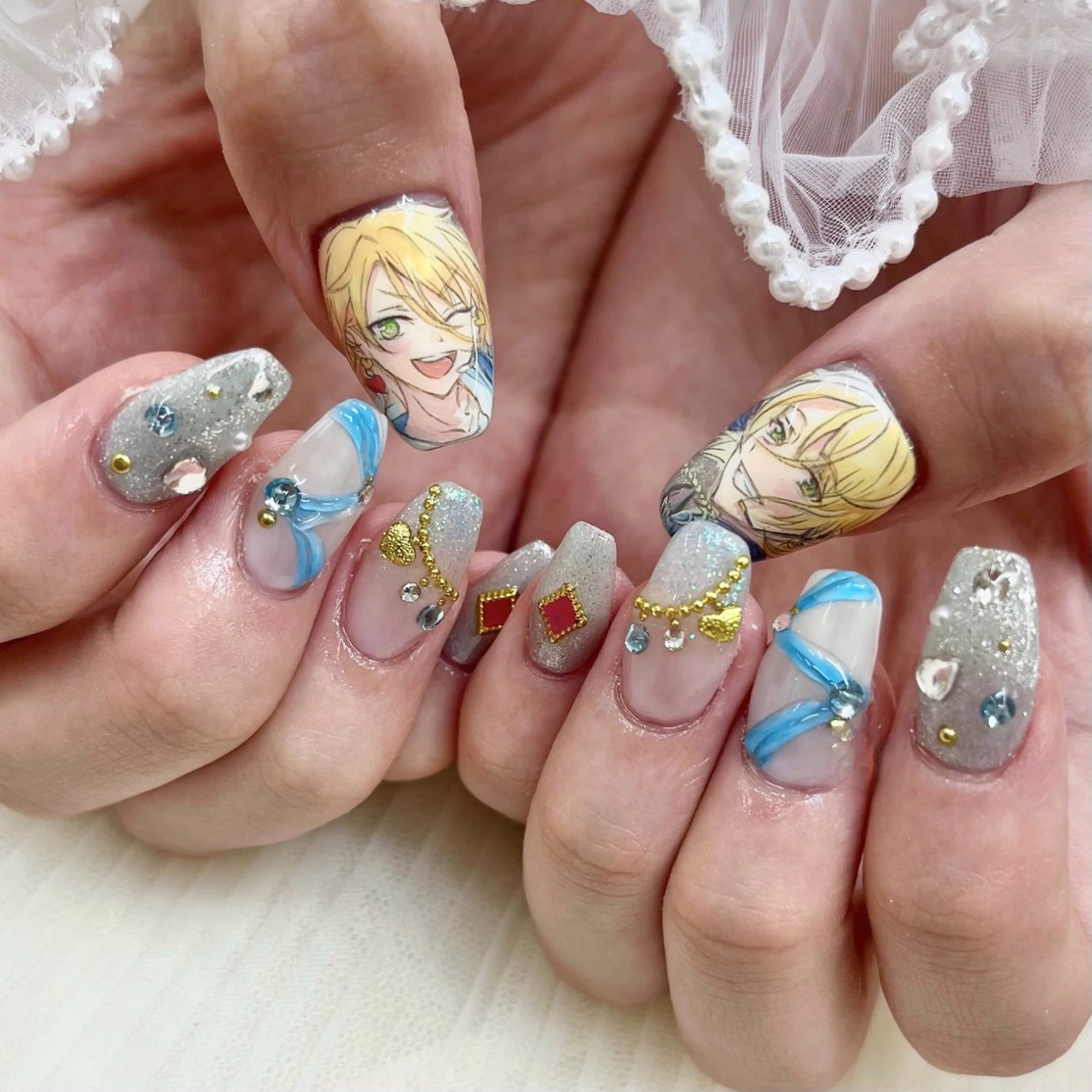 ミディアム ネイル ハンドネイル 池袋痛ネイル Nok. 渡辺のネイルデザイン