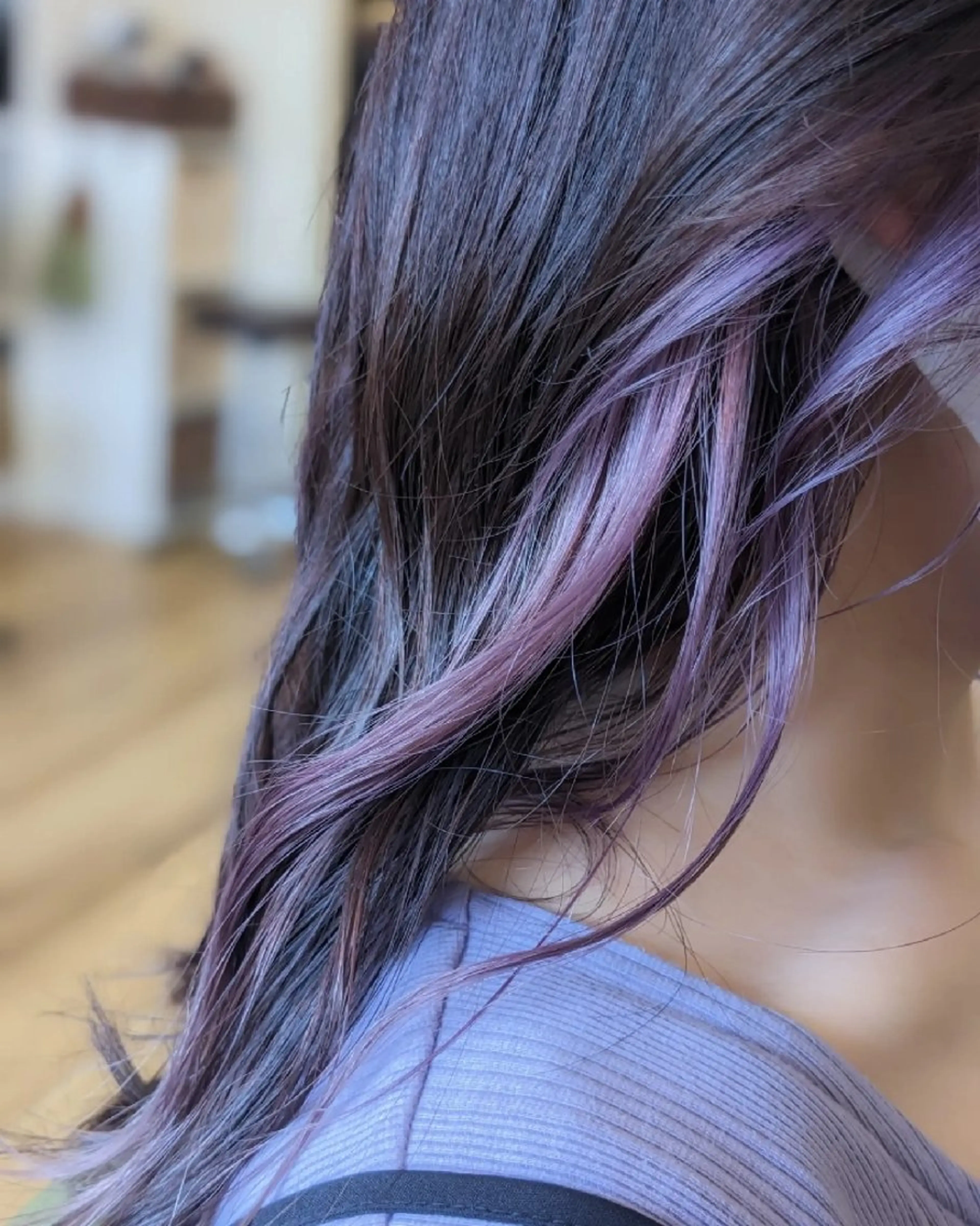 ロング カラー 加藤 彩のヘアスタイル