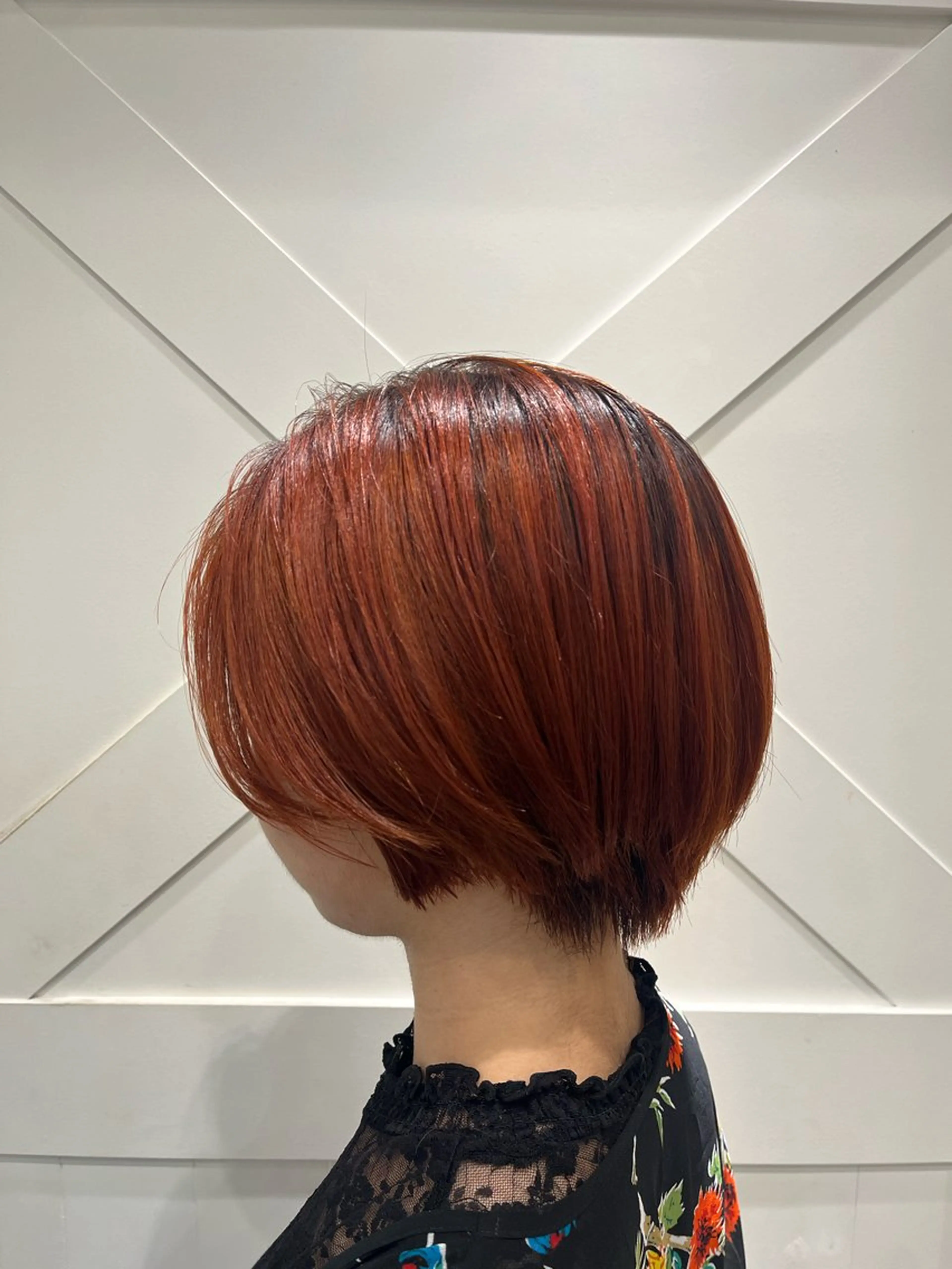 ショート カラー ヘアカラー トリートメント 韓国レイヤー 暖色カラー/さくらのヘアスタイル