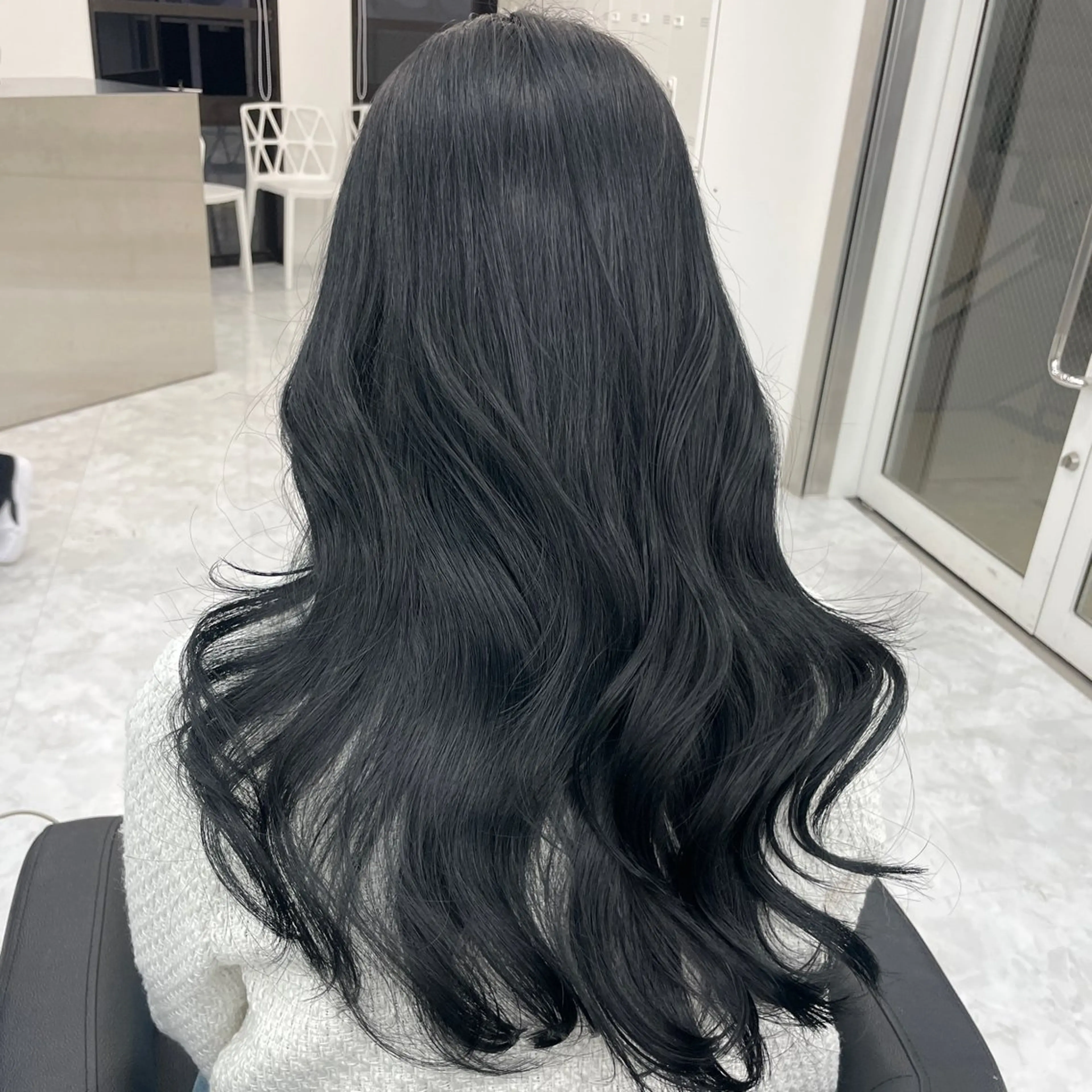 セミロング ヘアカラー MOE 福岡韓国ヘア✧︎のヘアスタイル