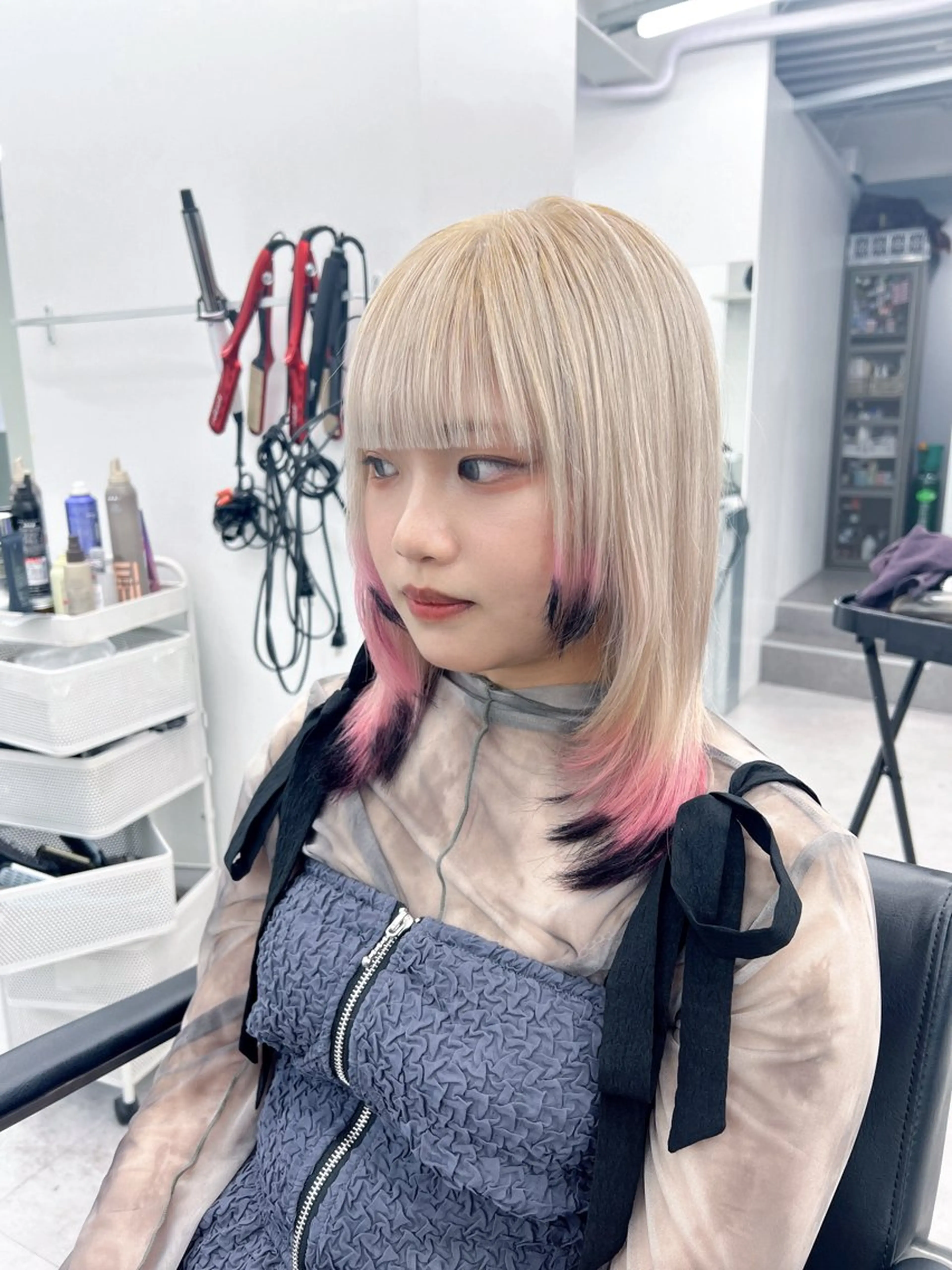 セミロング ☺︎ RIHOのヘアスタイル