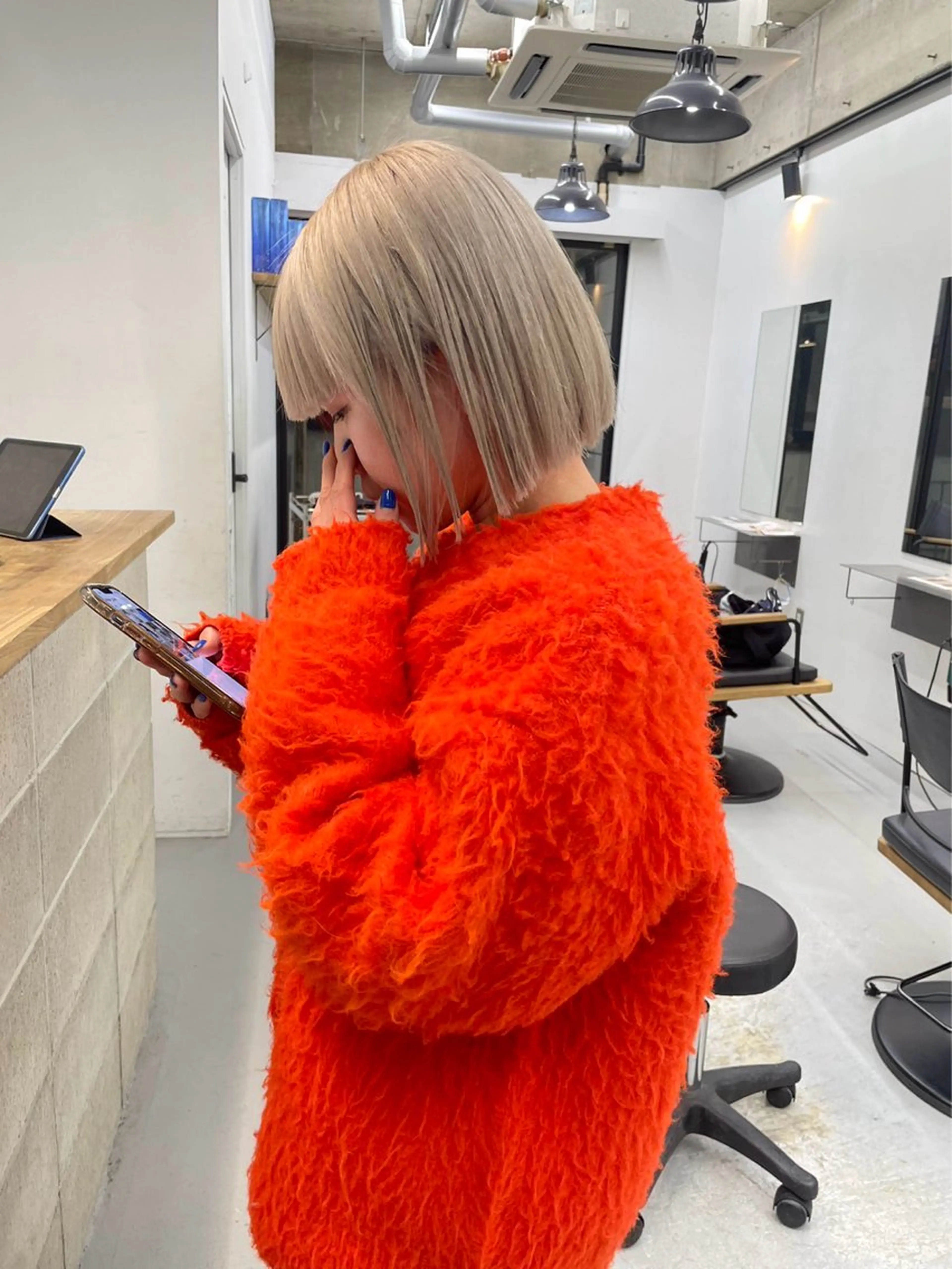 ショート カラー ヘアカラー トリートメント カットモデル/ ハイトーン/ゆうあのヘアスタイル