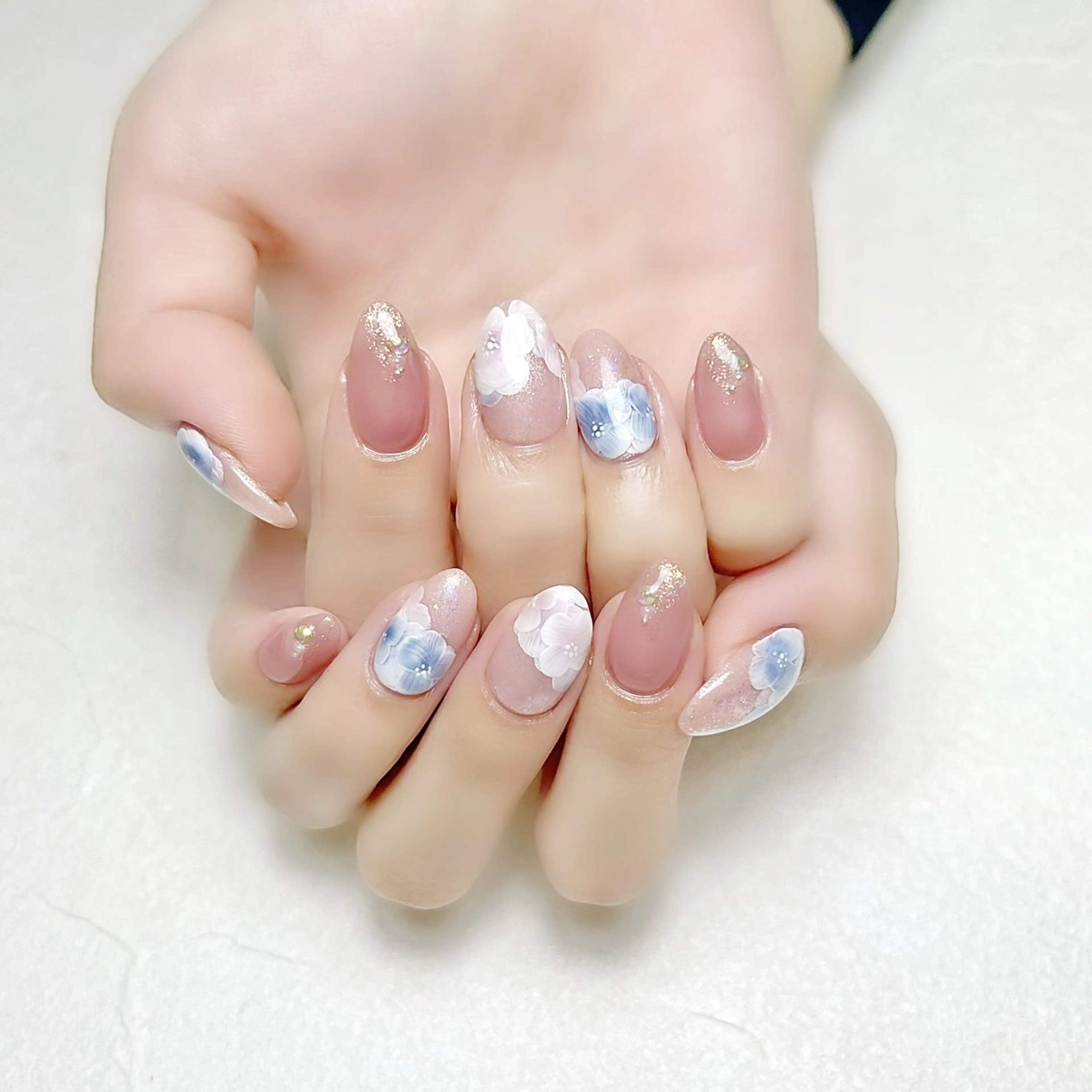 ネイル フラワーネイル オフィスネイル 夏ネイル rouse nail RISATOのネイルデザイン