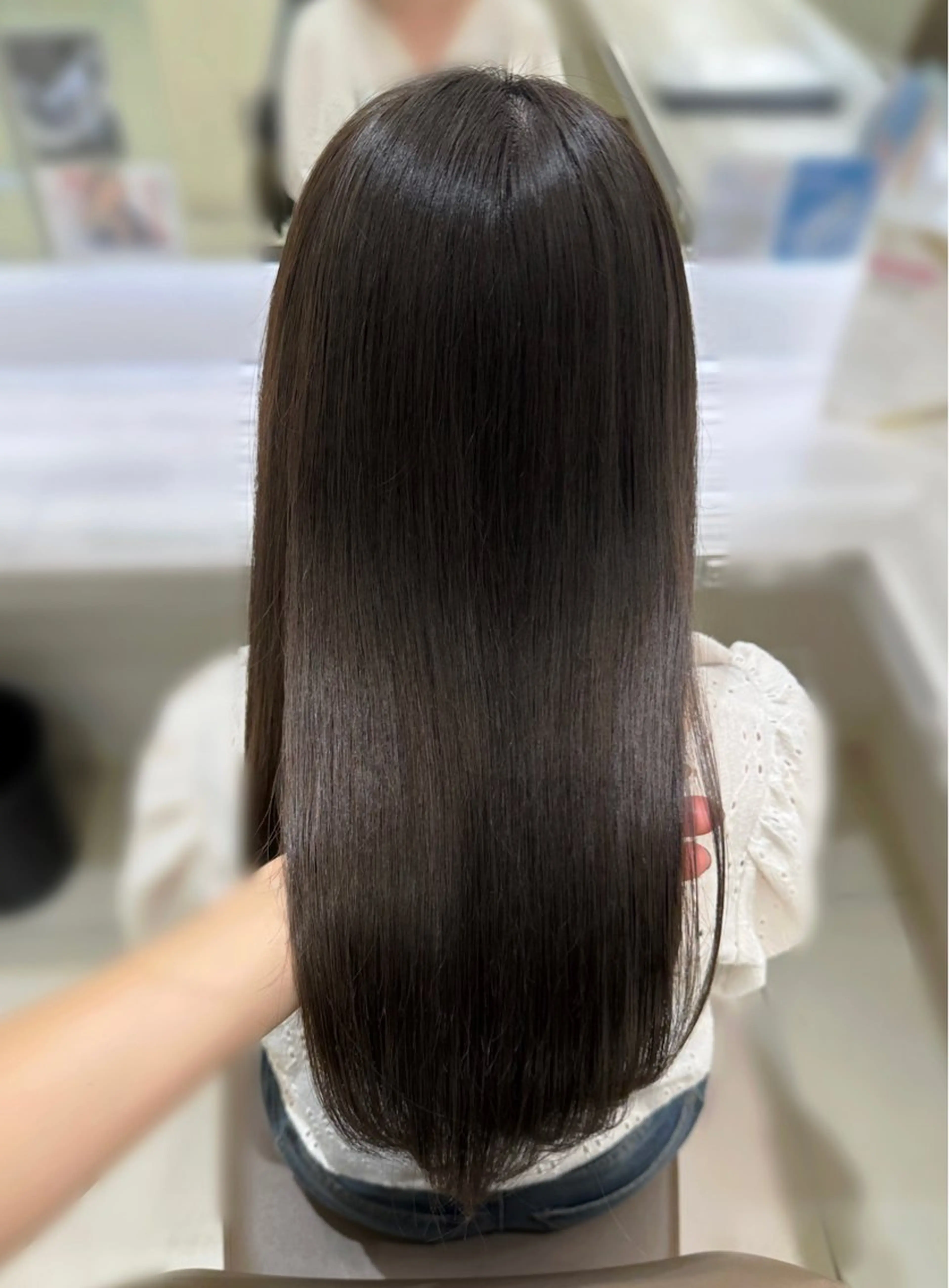 ロング カラー ベージュカラー🤎 酸性縮毛矯正のヘアスタイル