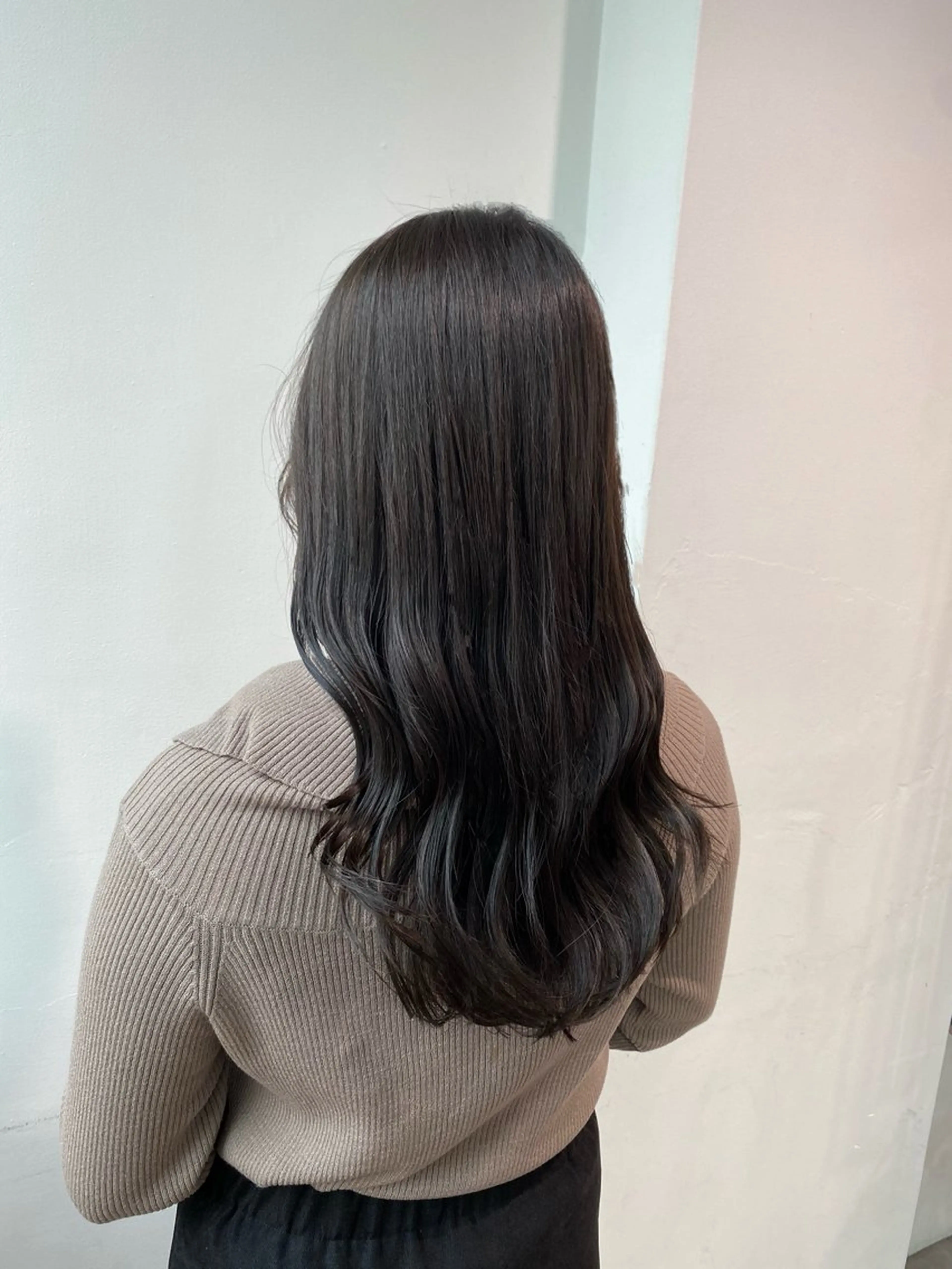 ロング カラー アッシュ アッシュブラウン ベージュカラー ブリーチ ブラウンカラー カット ヘアカラー トリートメント ヘッドスパ ヘアセット 𓏸レイヤー髪質改善 透けカラーカノン🫧のヘアスタイル