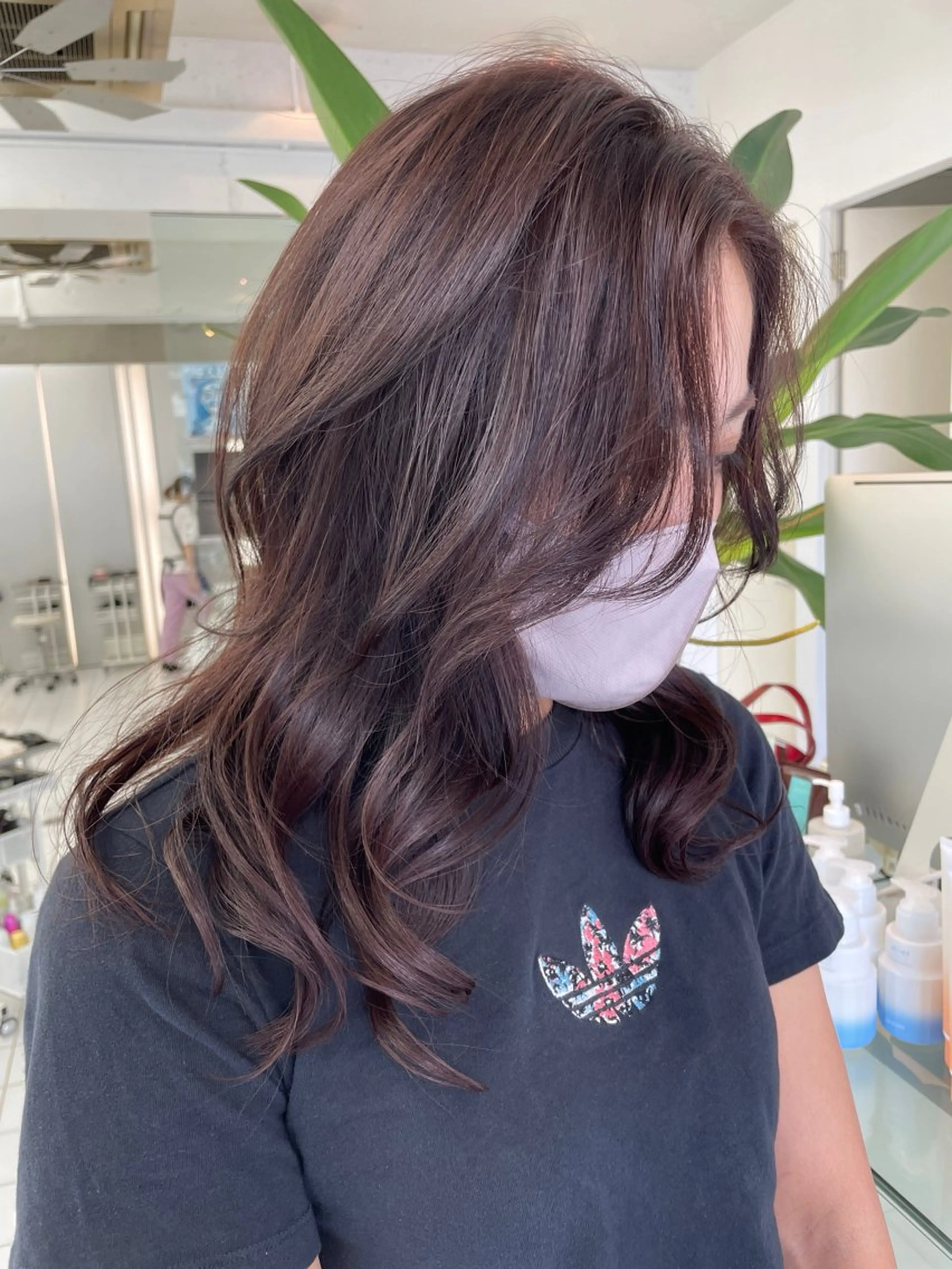 セミロング カラー ヘアアレンジ 韓国風ヘア レイヤーカット HEADS ex市川 ママ美容師ARISAのヘアスタイル