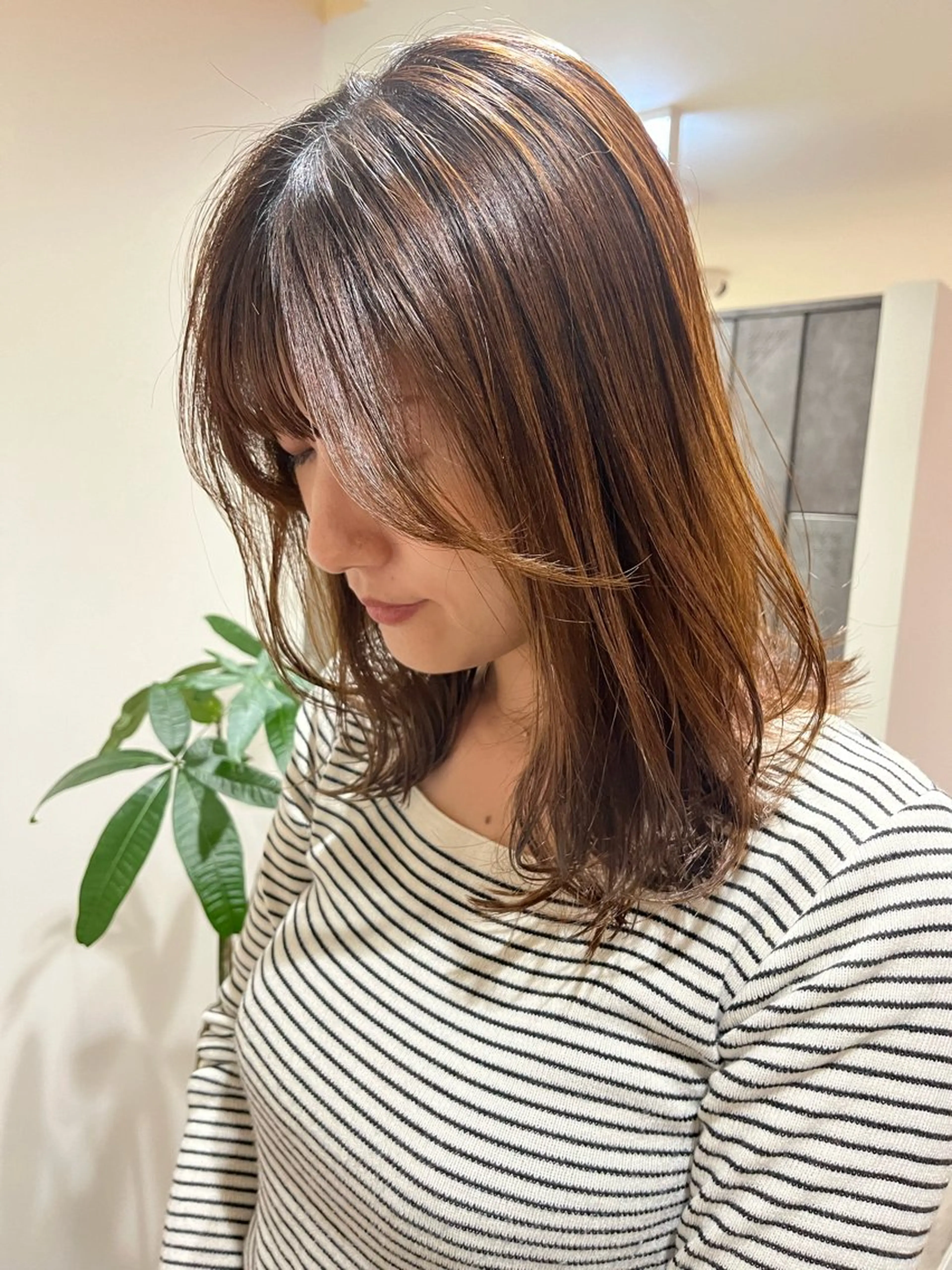ミディアム レイヤーカット 梅田美容室/カット /Maoのヘアスタイル