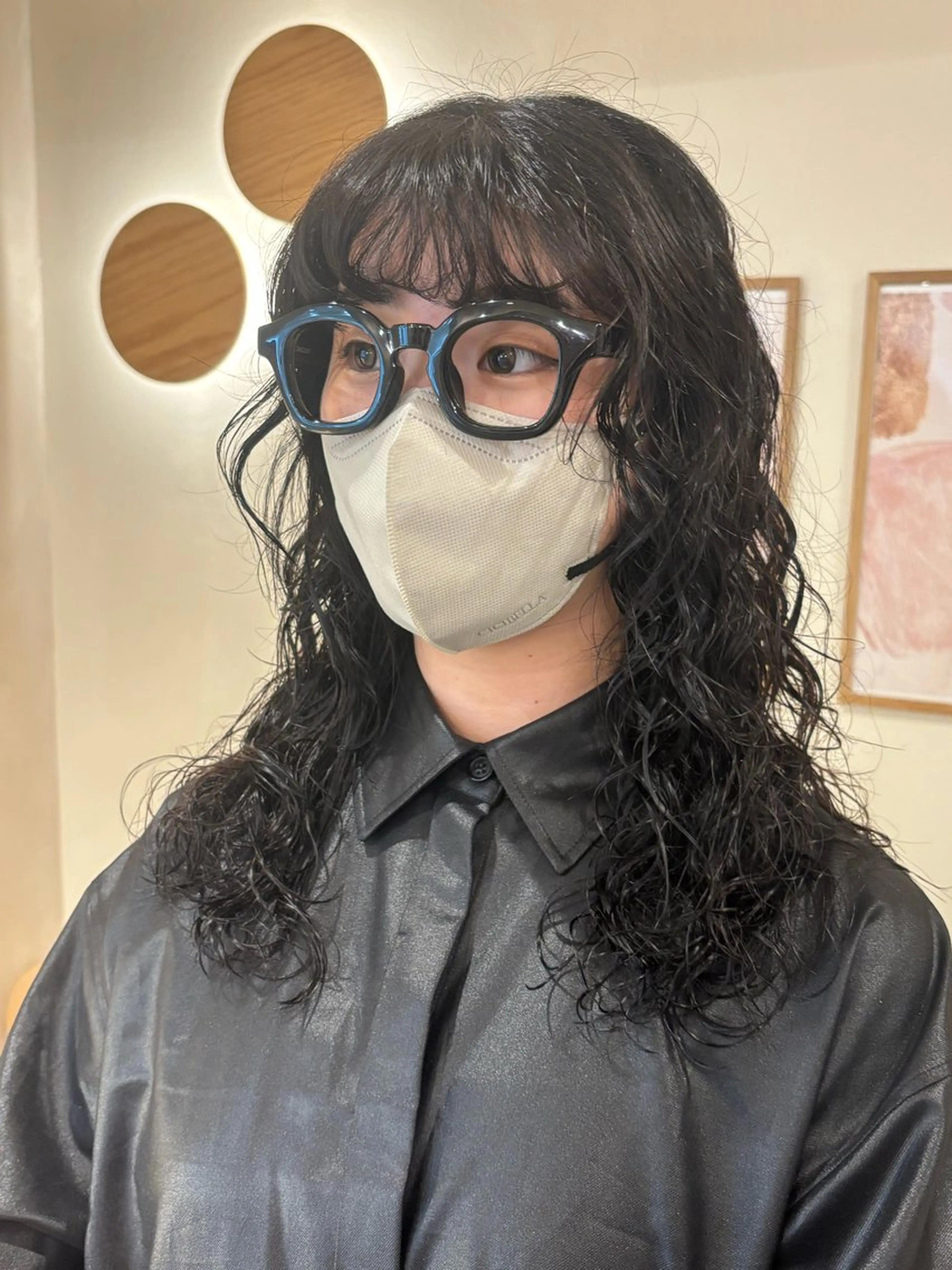 ミディアム パーマ ミディアムパーマ カット パーマ シンバヒナノ/パーマ レイヤー/髪質改善のヘアスタイル