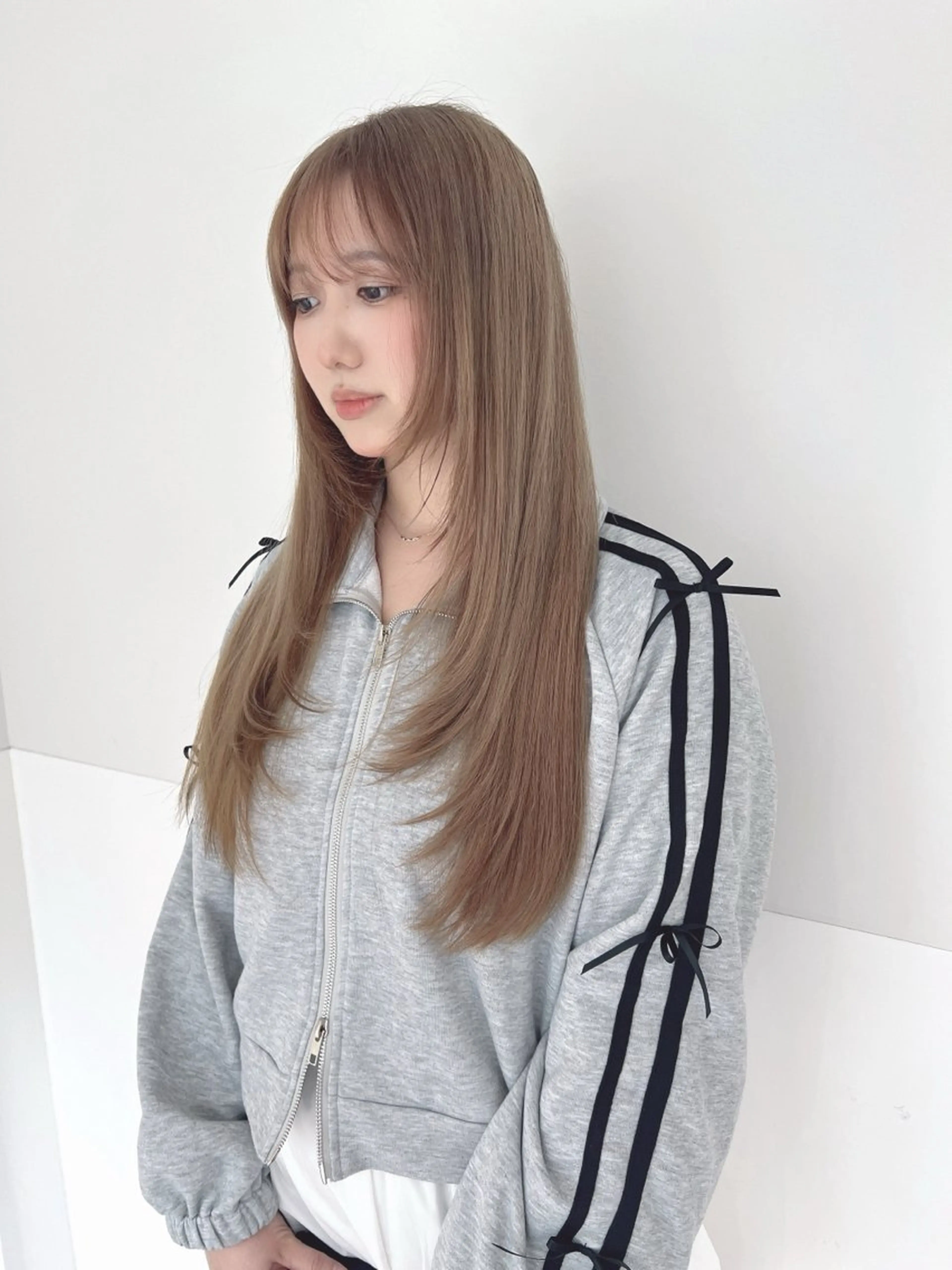 ロング ヘアカラー トリートメント 宮原 佳苗のヘアスタイル