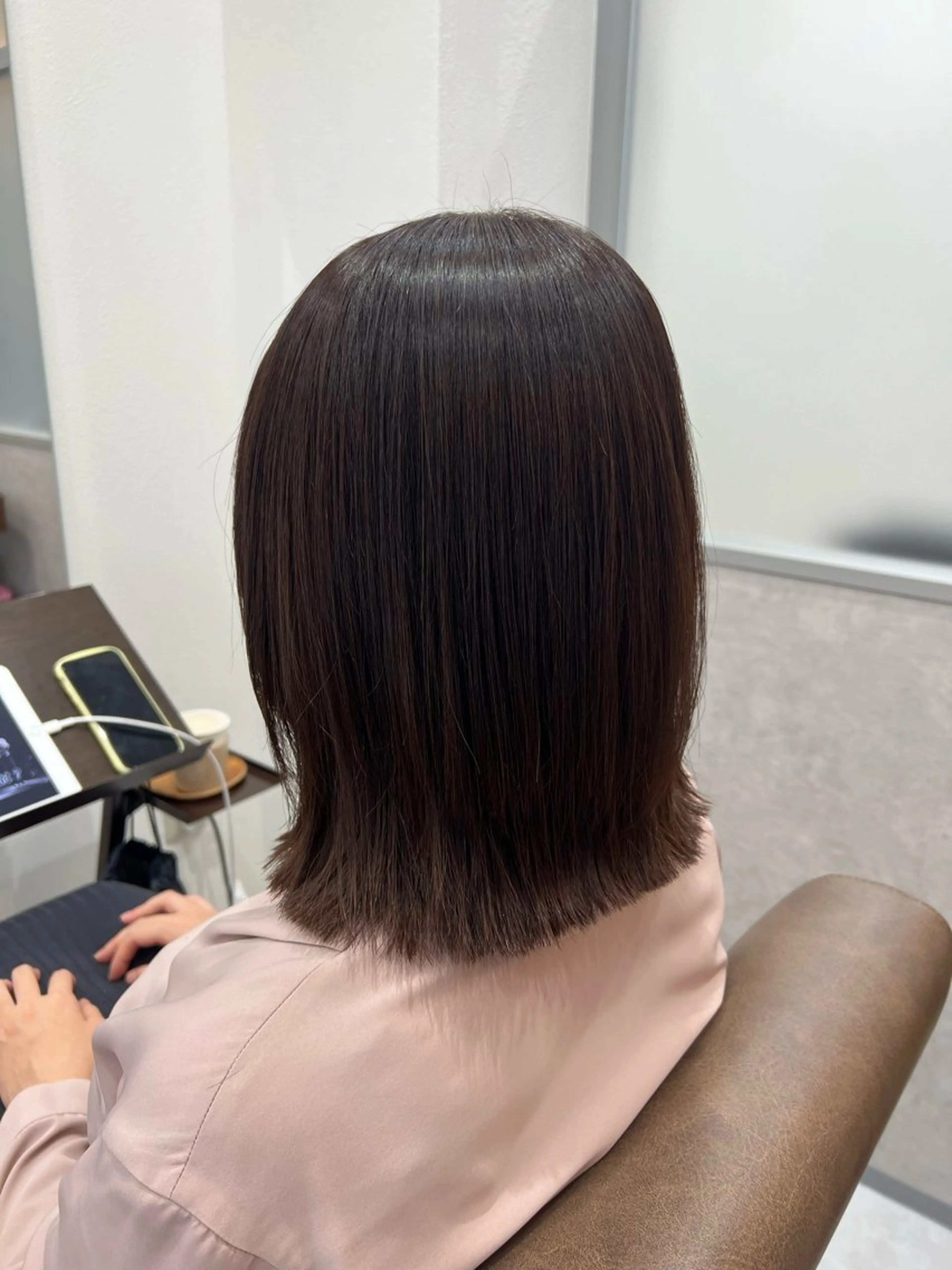 セミロング カラー レイヤーカット カット 縮毛矯正 トリートメント 美髪矯正/髪質改善 🌼 原田 愛弓のヘアスタイル