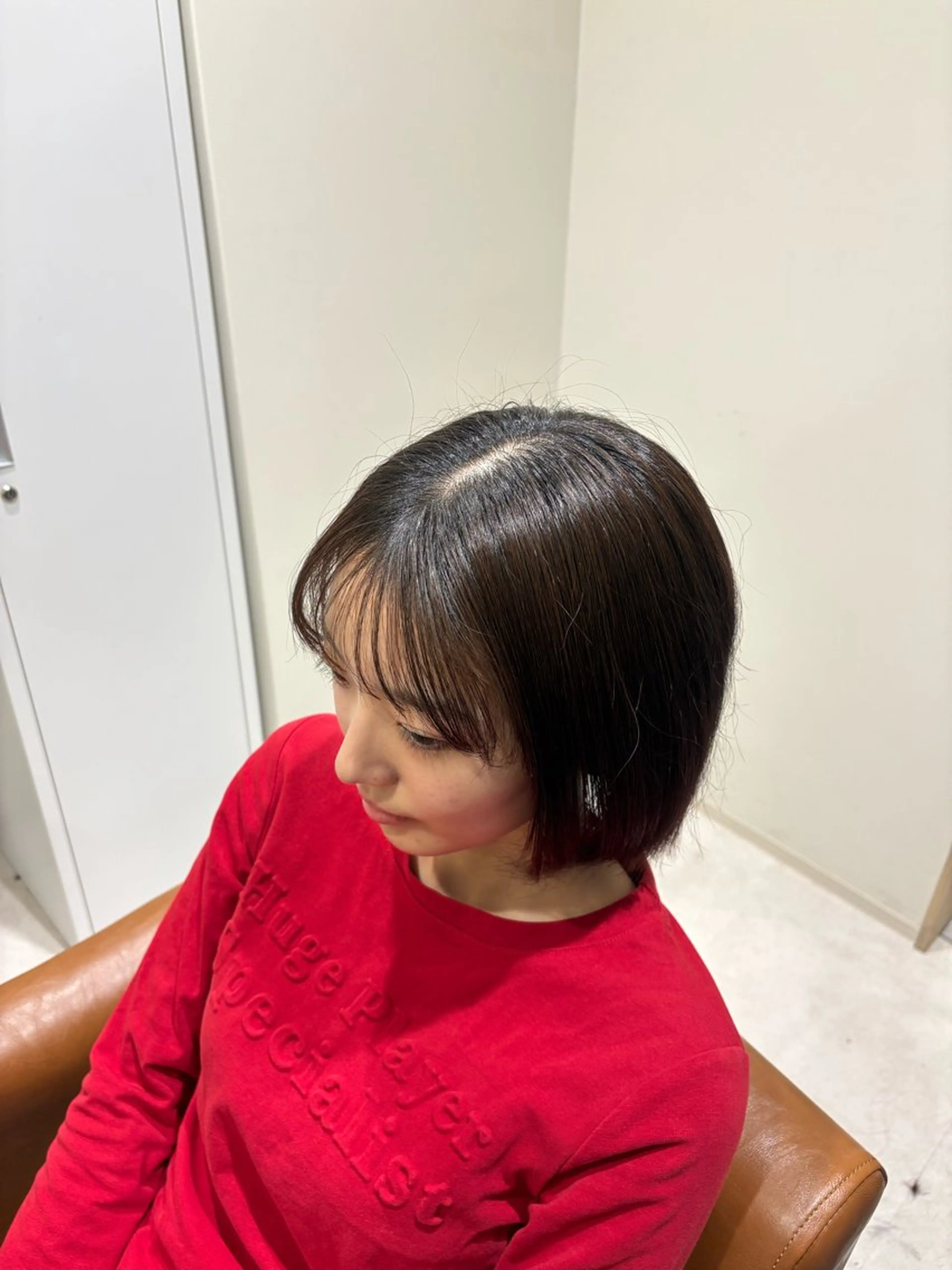 前髪カットの写真