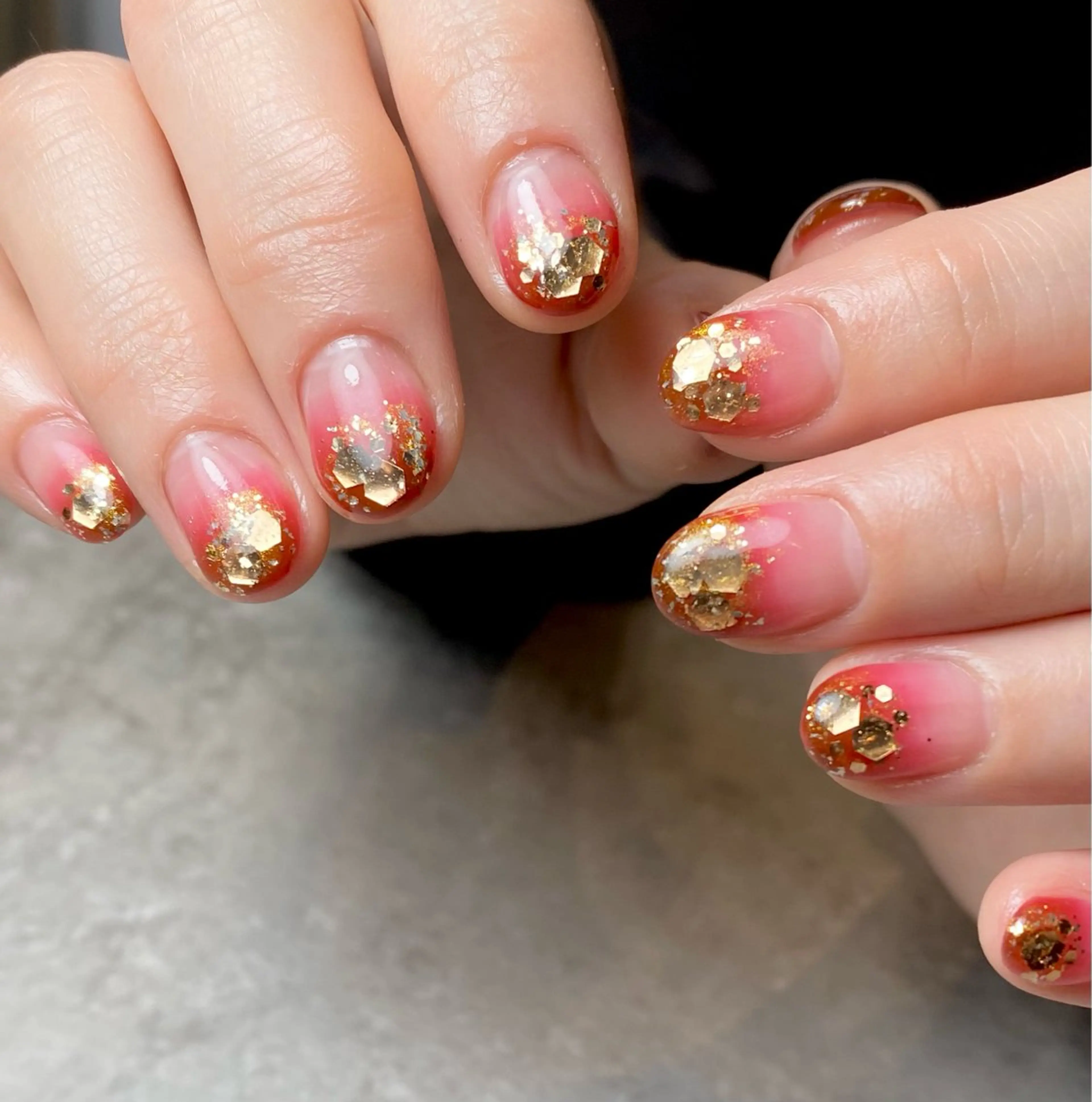 ネイル グラデーション ラメ(グリッター) Narumi nailのネイルデザイン
