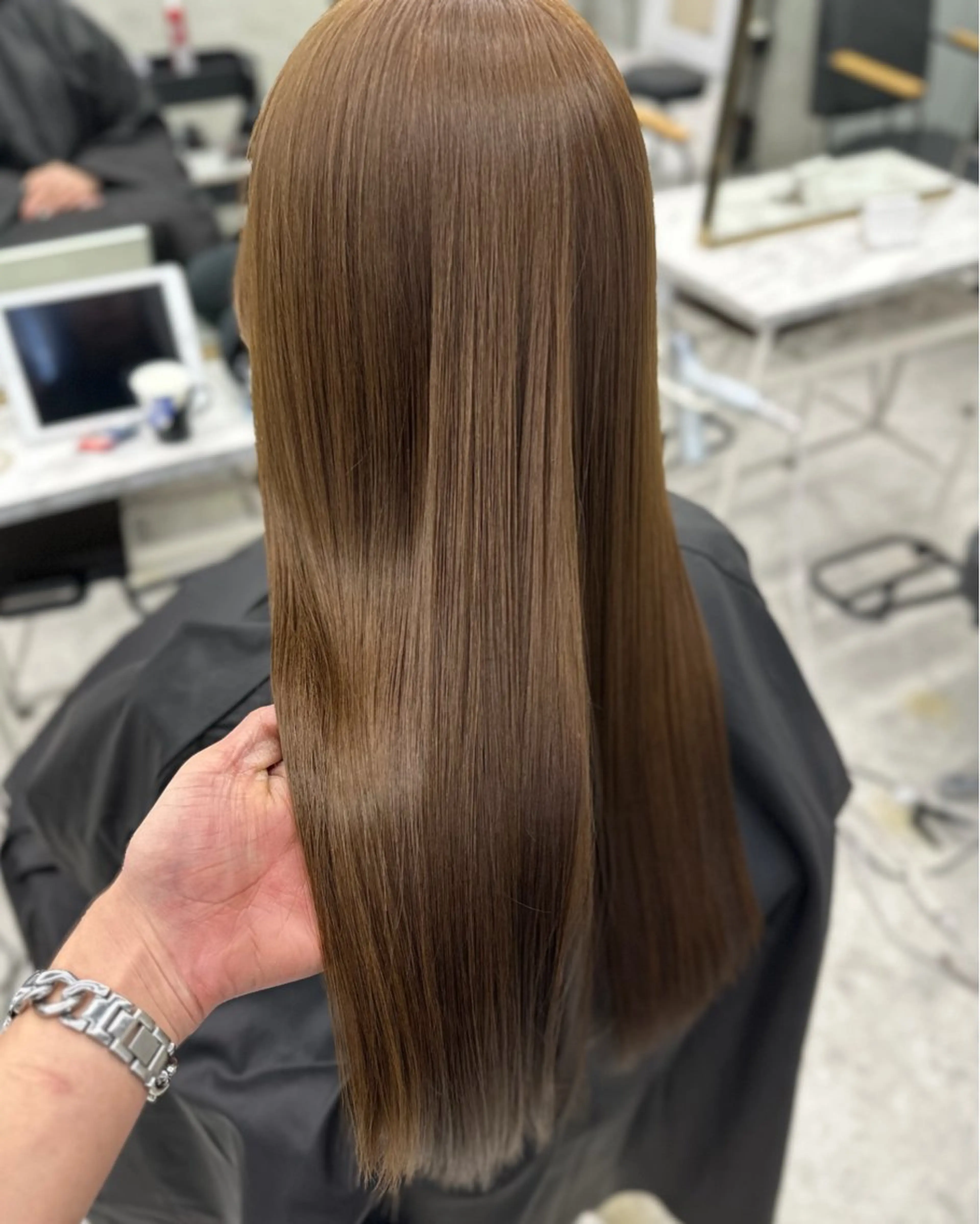 🦋当日限定クーポン🦋メンテナンスカット➕髪質改善inカラー➕超音波tr➕コテ巻き仕上げの写真