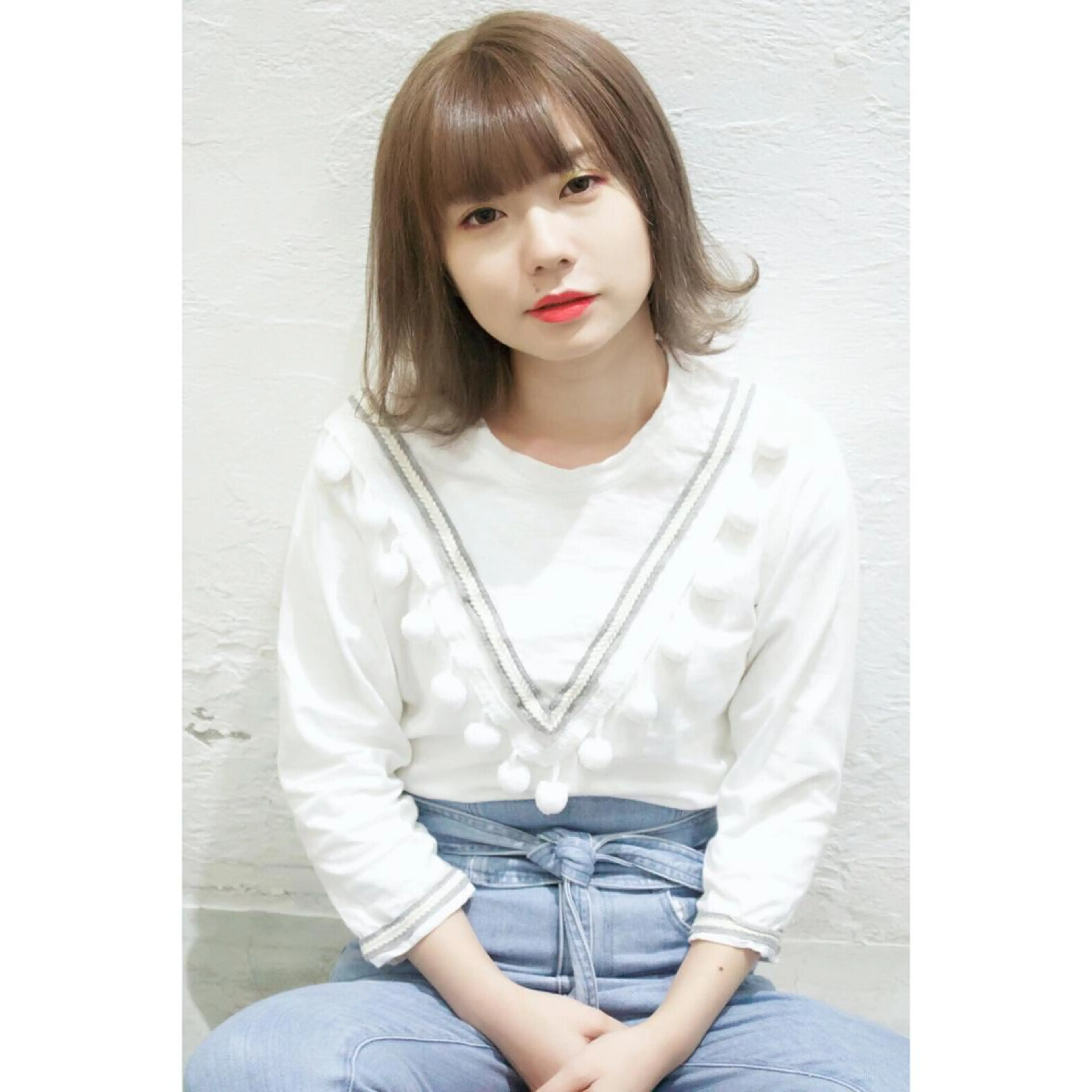 ミディアム カラー ダブルカラー fio マナミのヘアスタイル