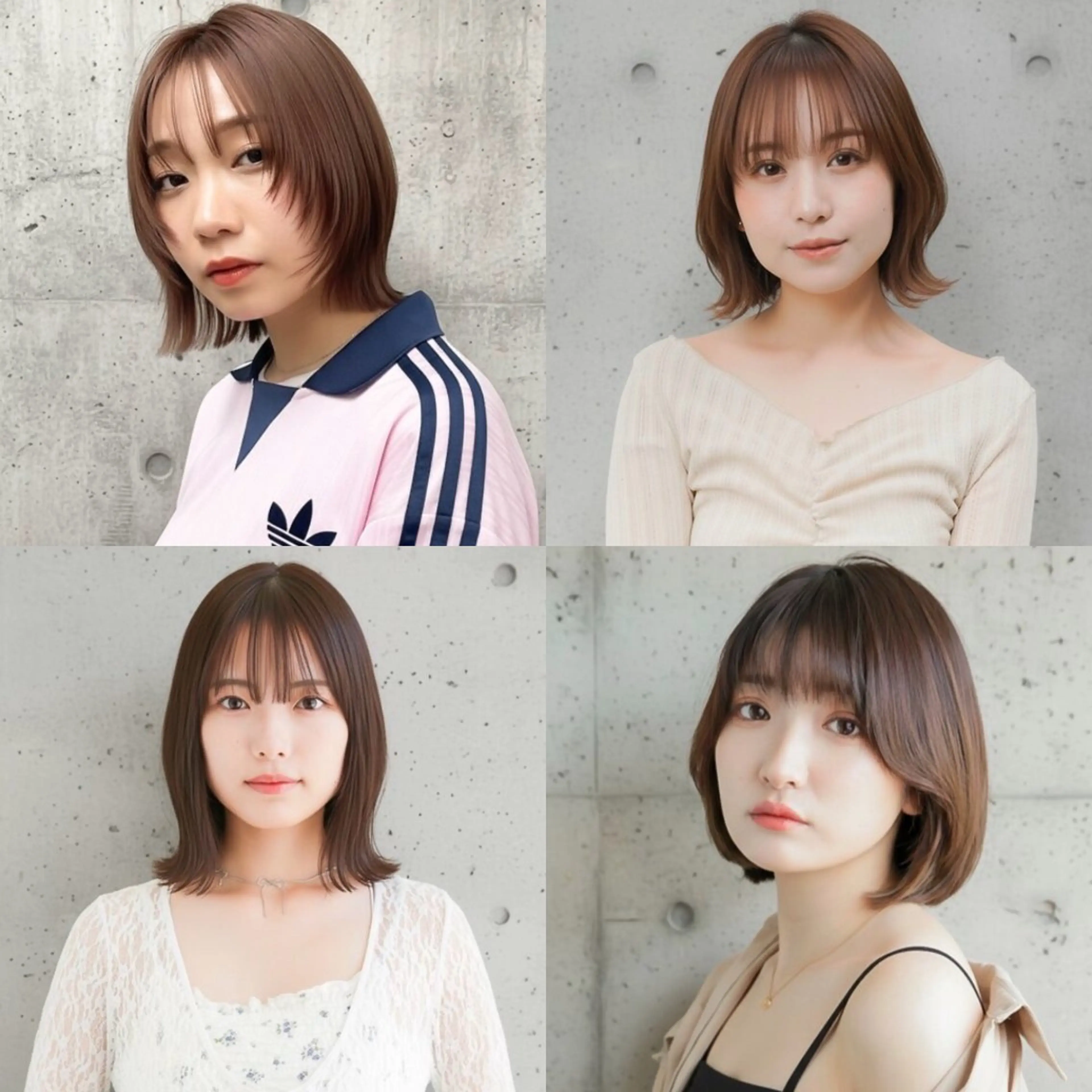 ミディアム ミディアムパーマ 縮毛矯正 佐々木やすは/ レディースモデル募集のヘアスタイル