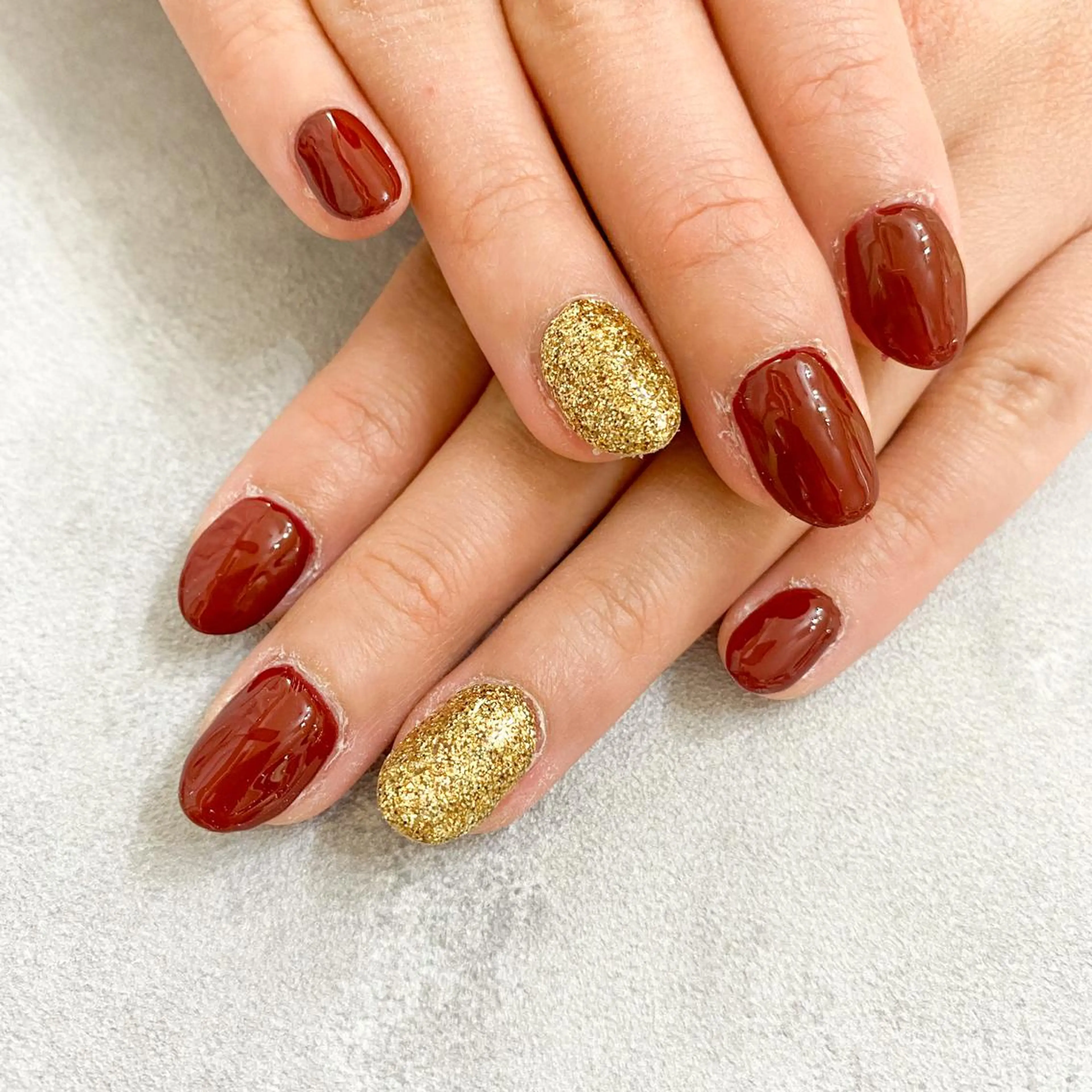 ネイル ハンドネイル ゴテゴテ💙ワンホン リオナのネイルデザイン