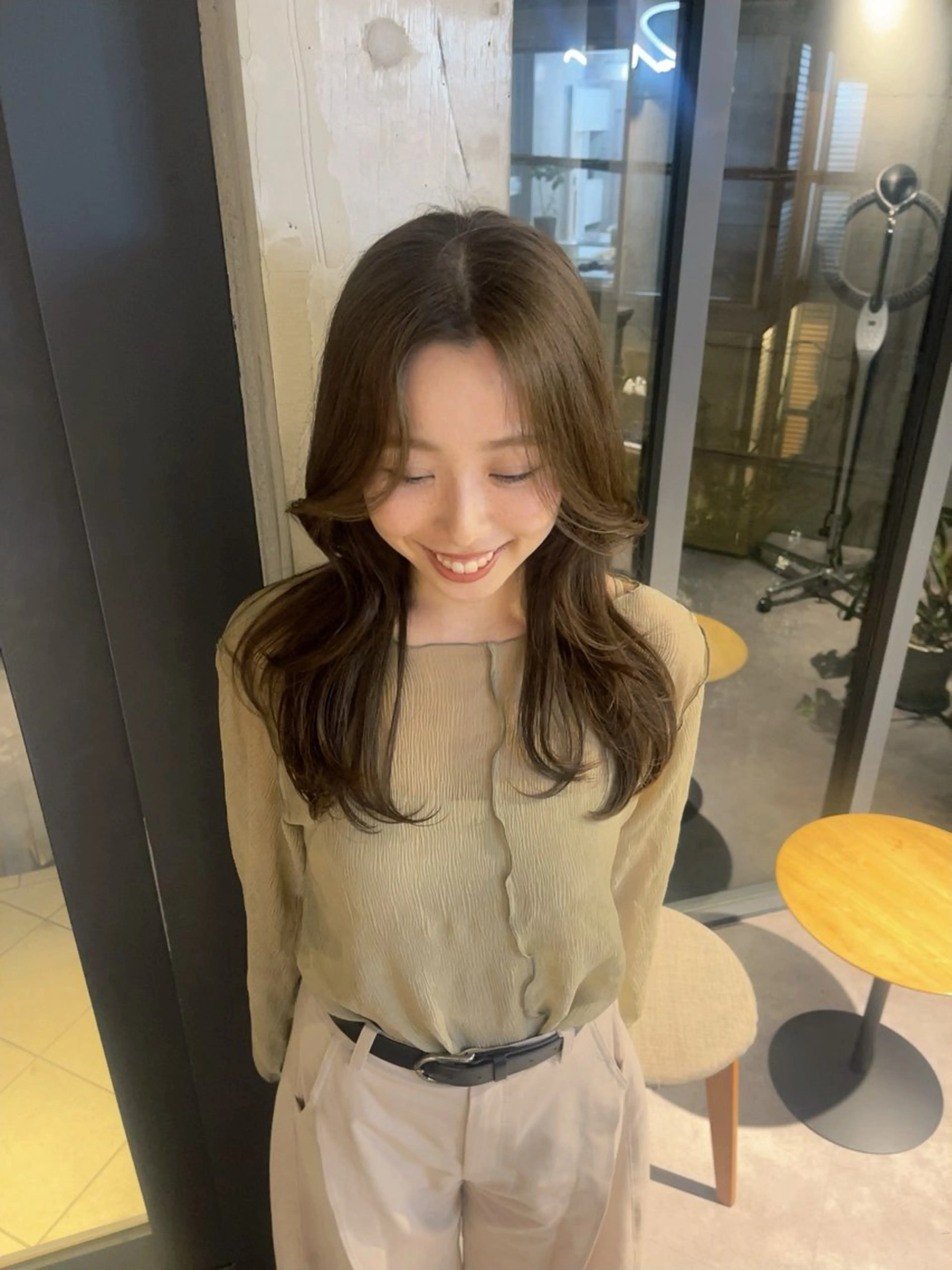 ロング カラー レイヤー/コテ巻き風 kanohaのヘアスタイル