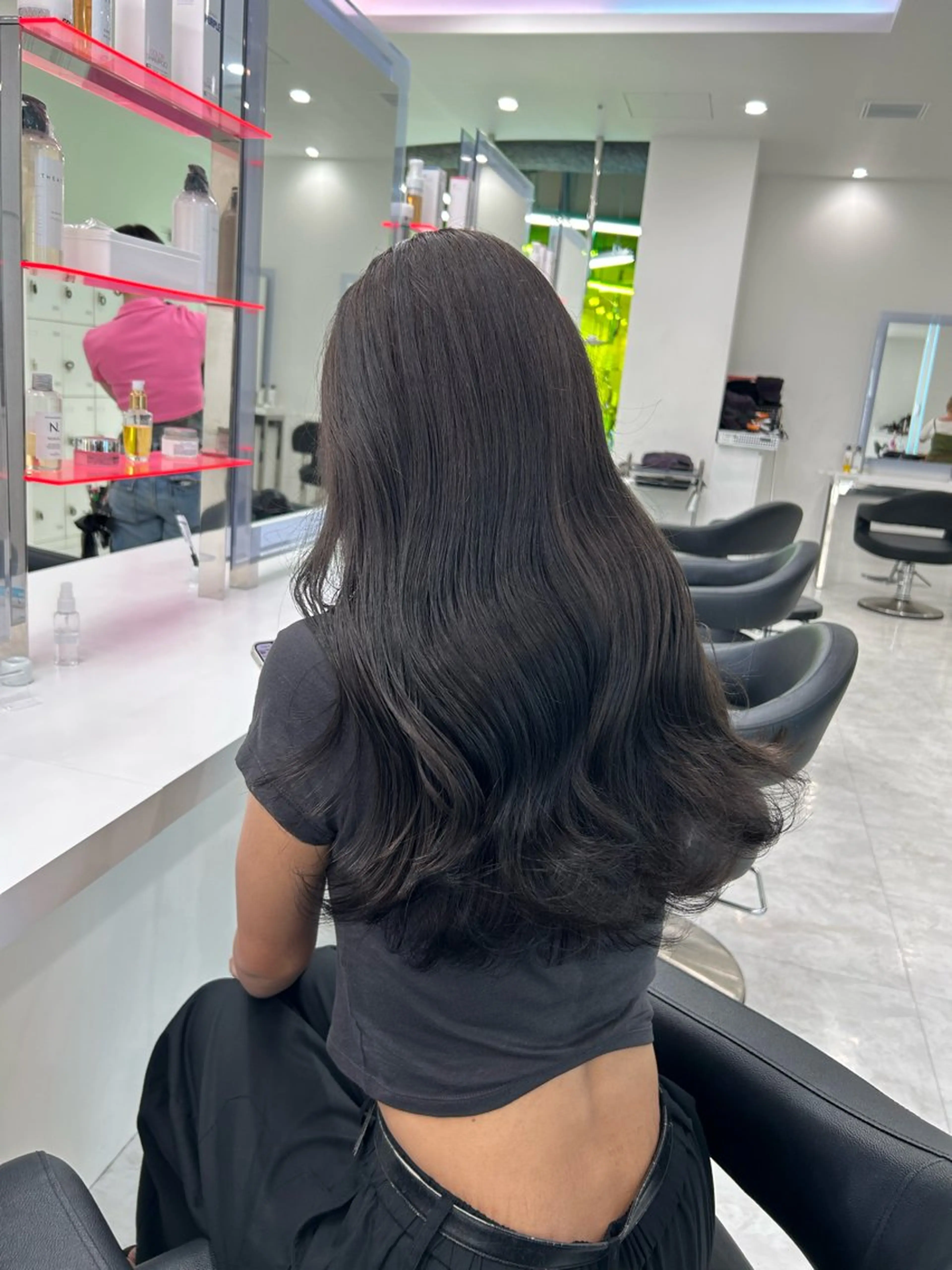 ロング カラー グレージュ 韓国カット/ パーマ/KOTAのヘアスタイル